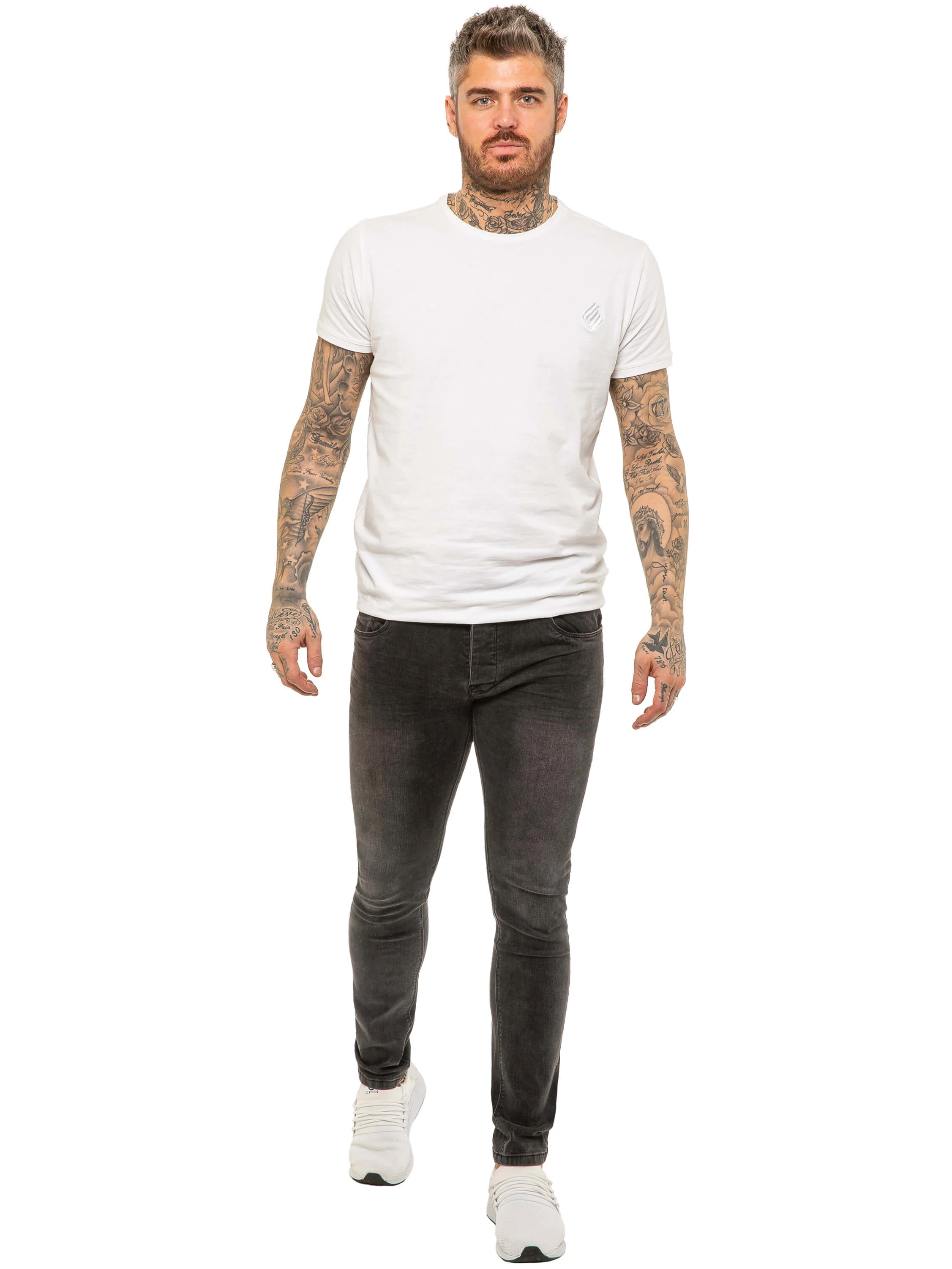 ETO | Mens Designer Basic Hyperstretch Blue Jeans - Image 5