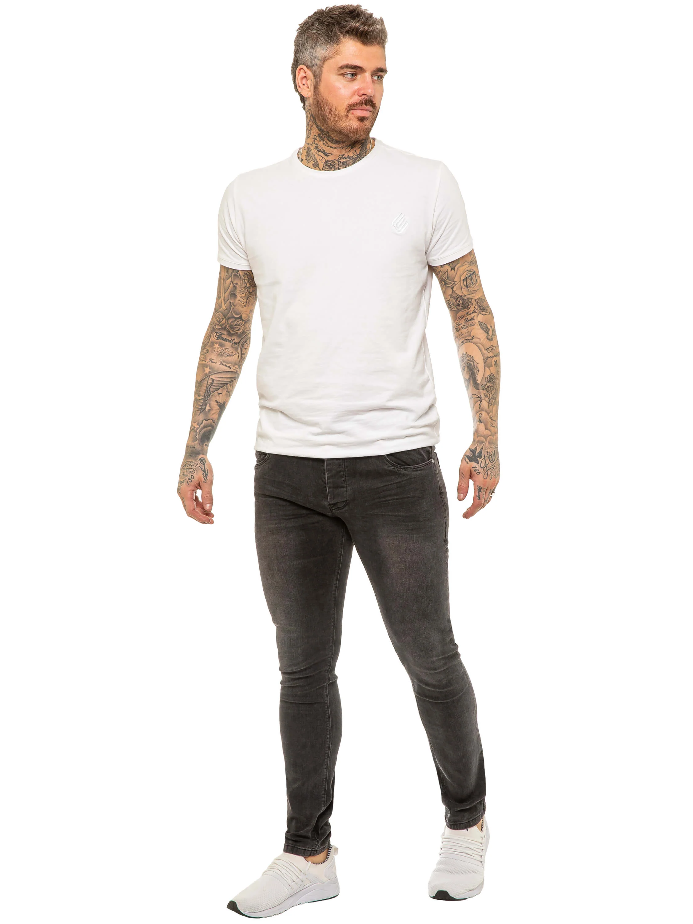 ETO | Mens Designer Basic Hyperstretch Blue Jeans - Image 6