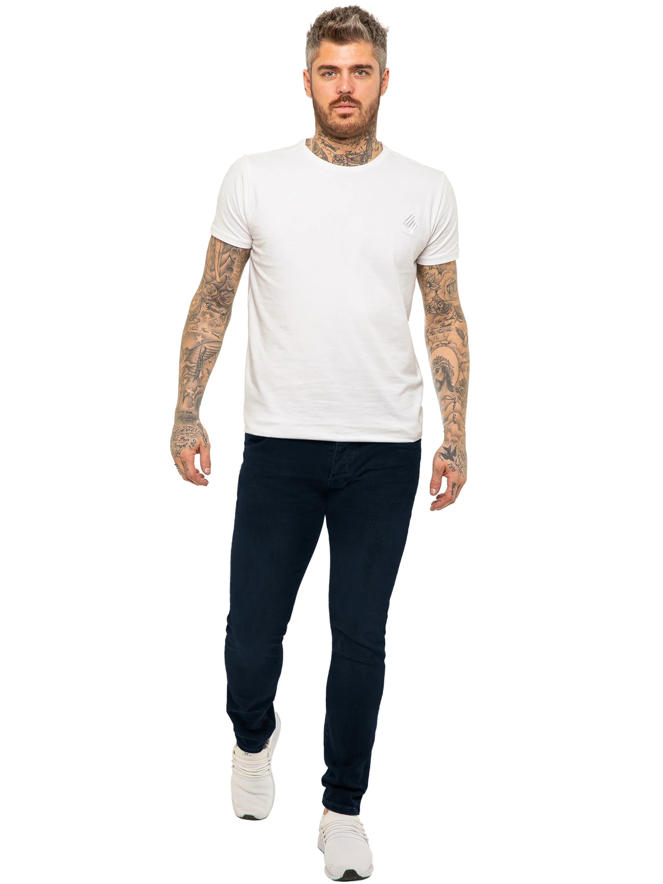 ETO | Mens Designer Basic Hyperstretch Blue Jeans - Image 8