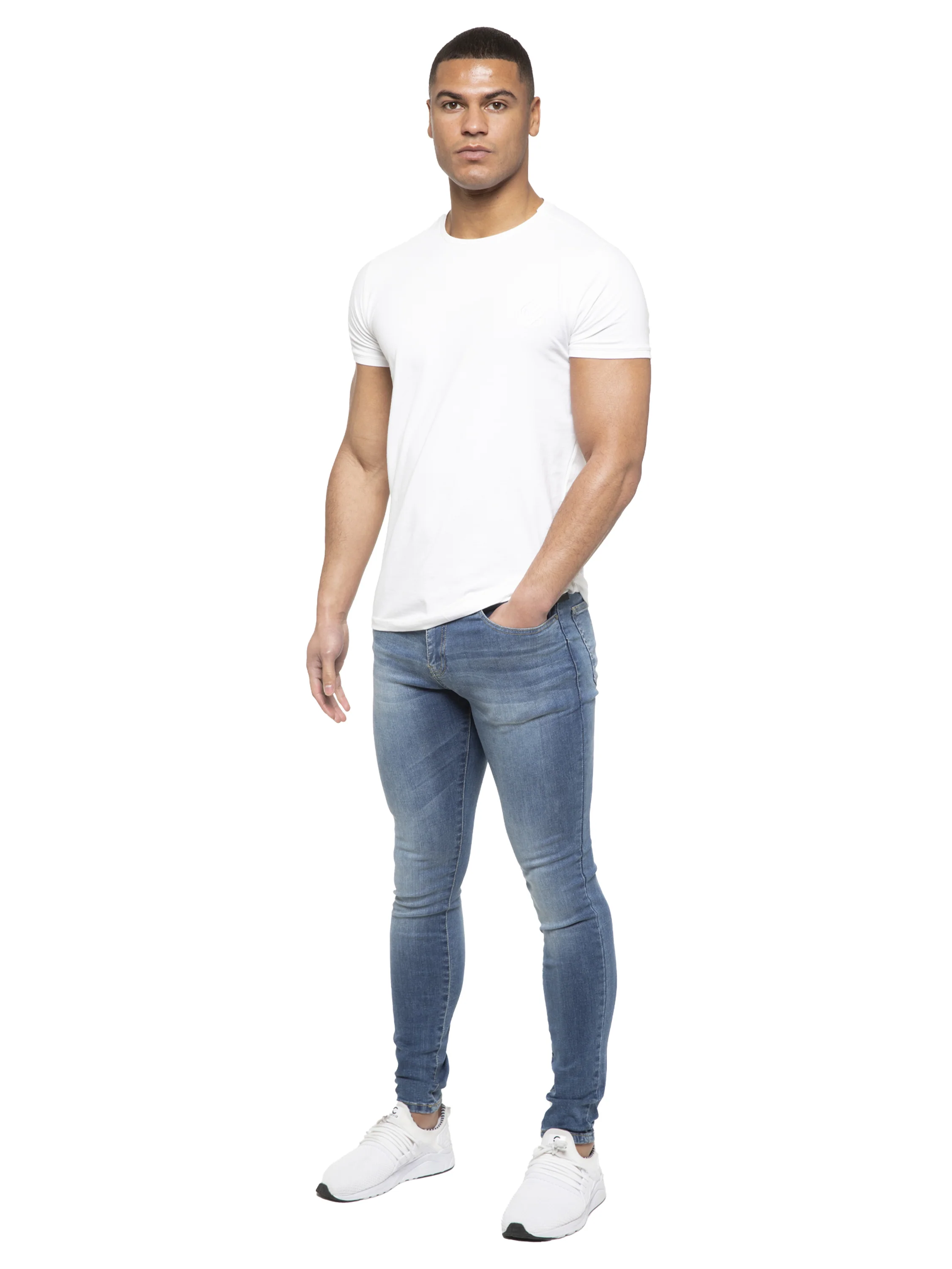 ETO | Mens Designer Slim Skinny Fit Stretch Jeans - Image 14