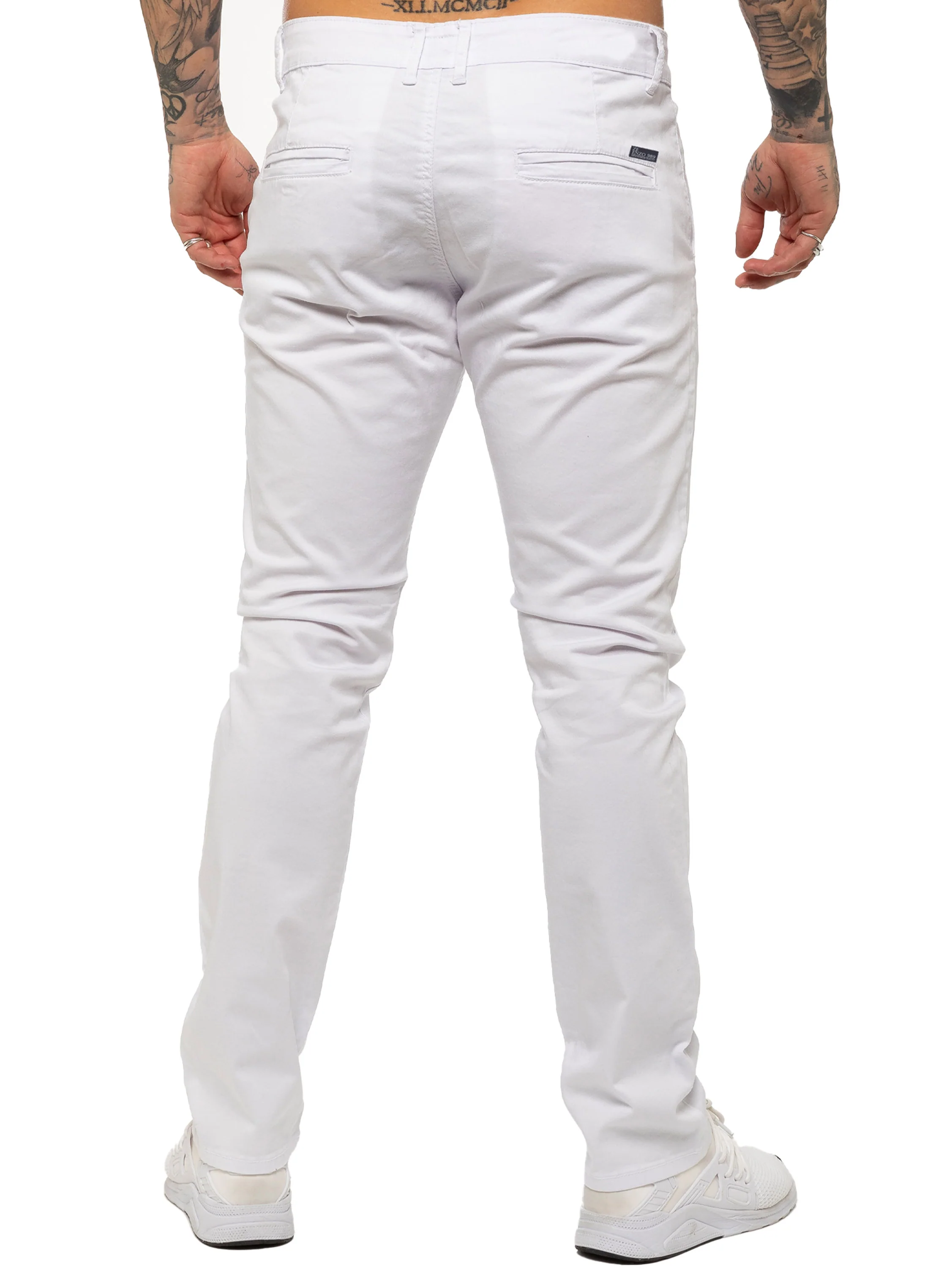 Enzo | Mens Slim Fit Stretch Chino Trousers - Image 14
