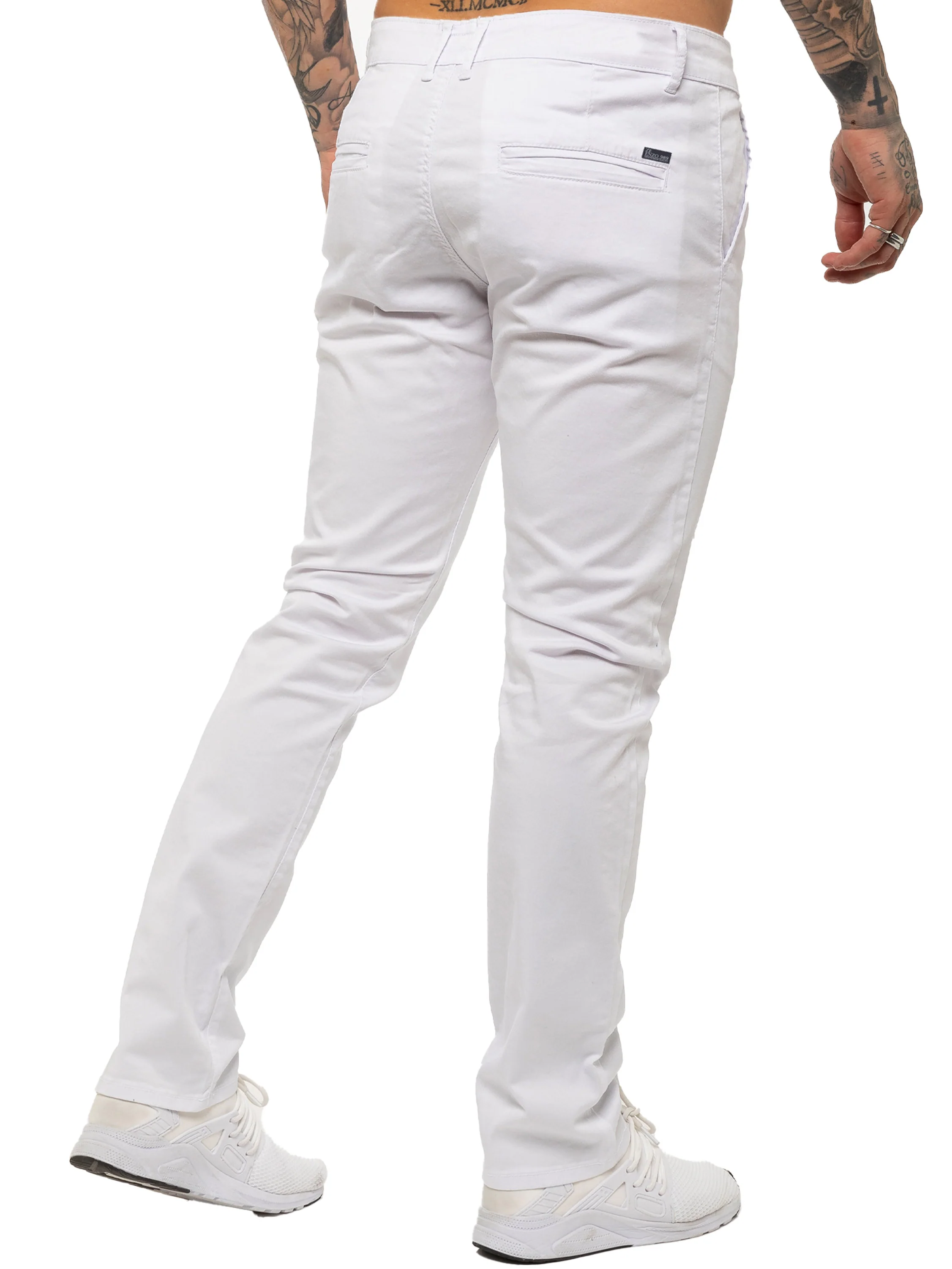 Enzo | Mens Slim Fit Stretch Chino Trousers - Image 15
