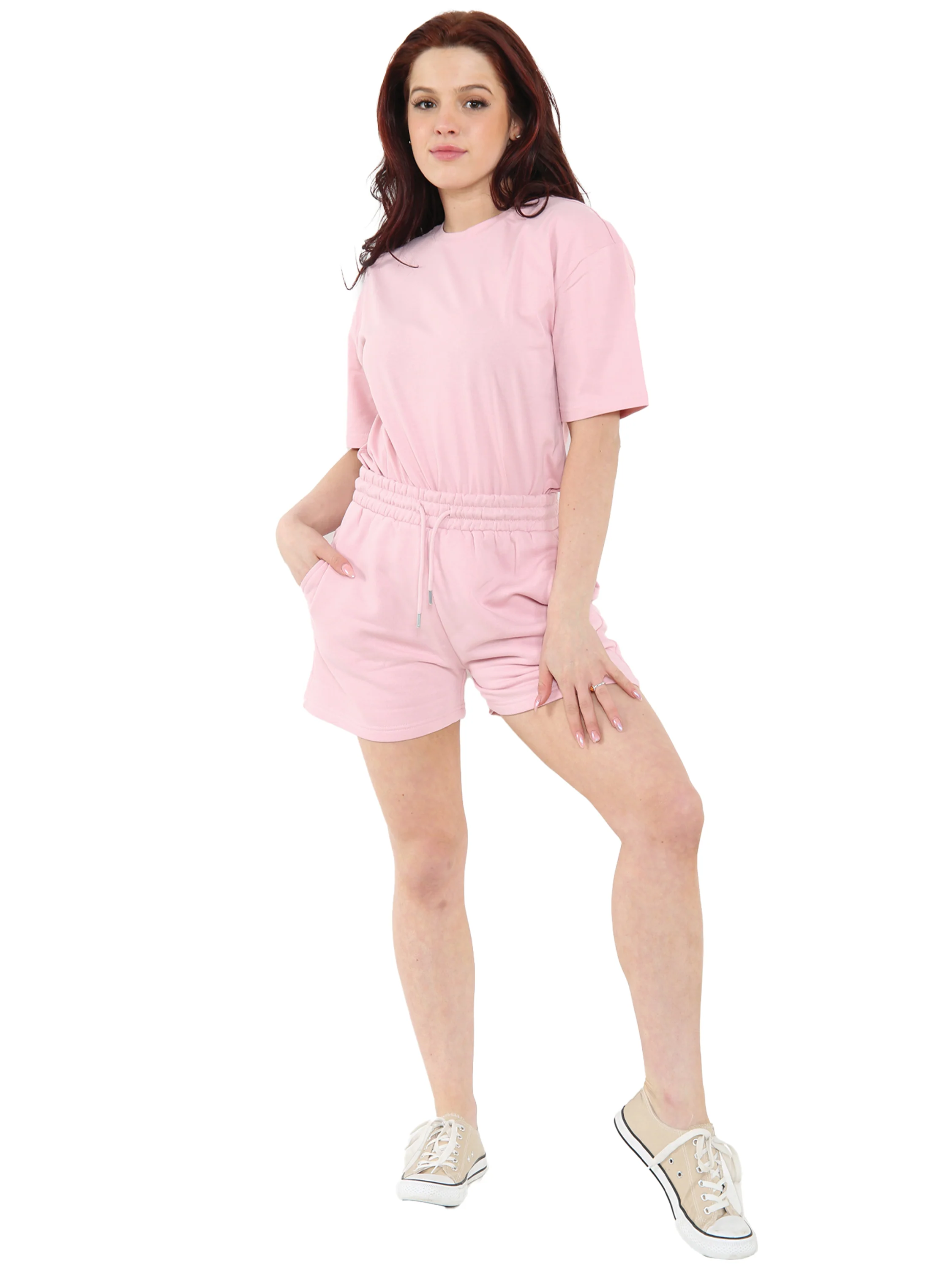 Enzo | Womens Oversized T-Shirt Tracksuit With Shorts - Image 9