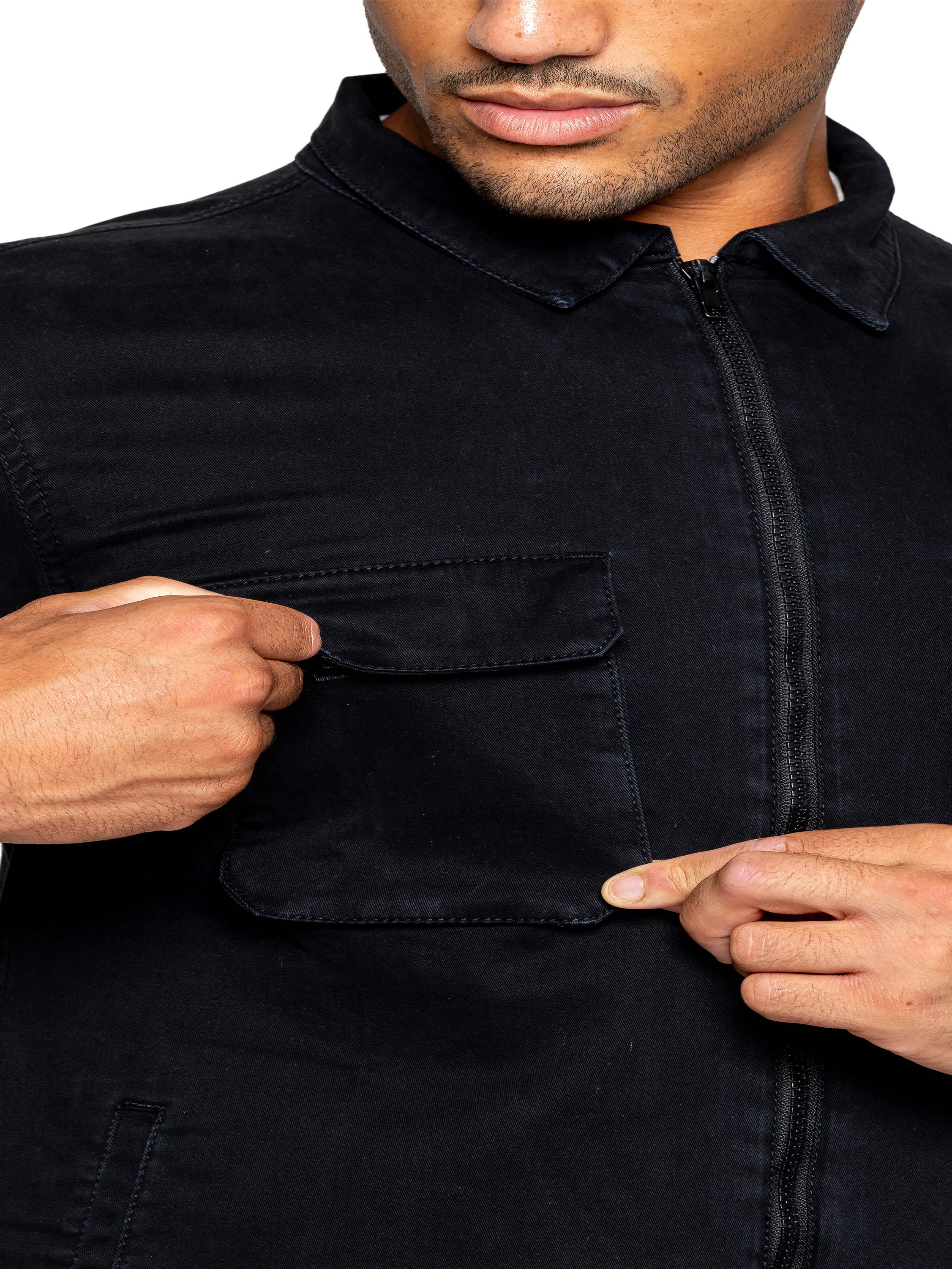 Enzo | Mens Cargo Overshirt Tracksuit With Shorts Set - Image 17