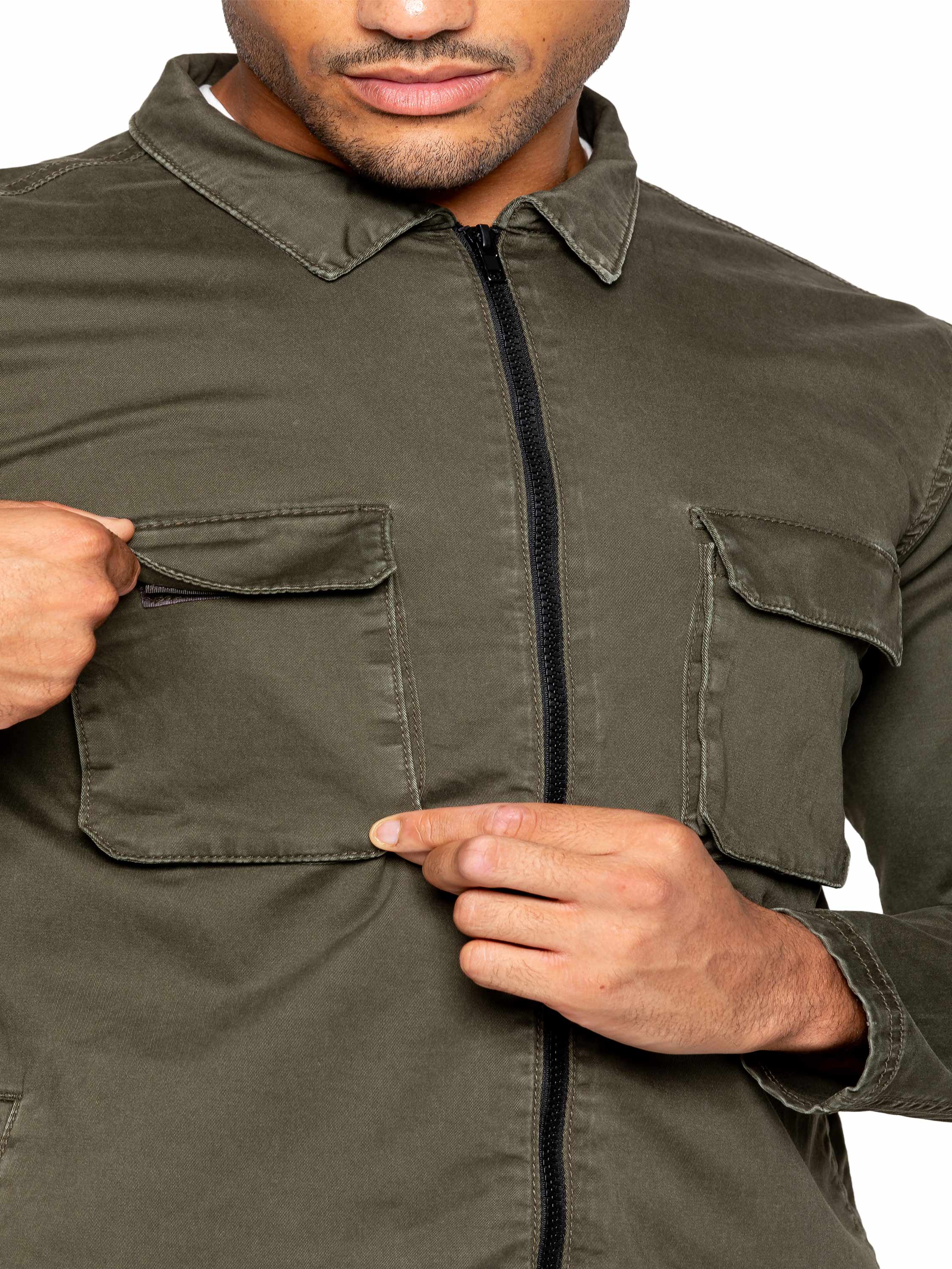 Enzo | Mens Cargo Overshirt Tracksuit With Shorts Set - Image 6