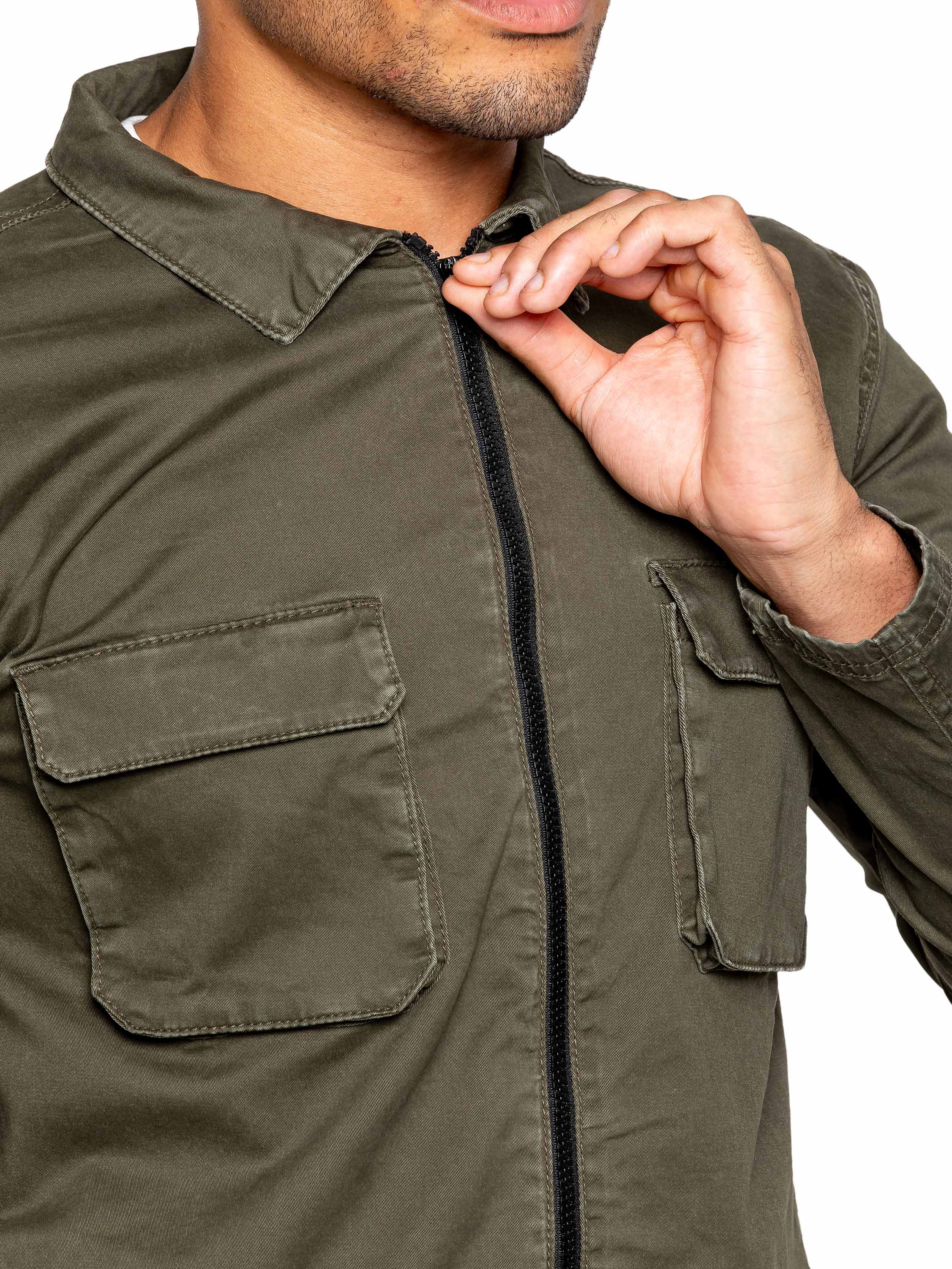 Enzo | Mens Cargo Overshirt Tracksuit With Shorts Set - Image 8