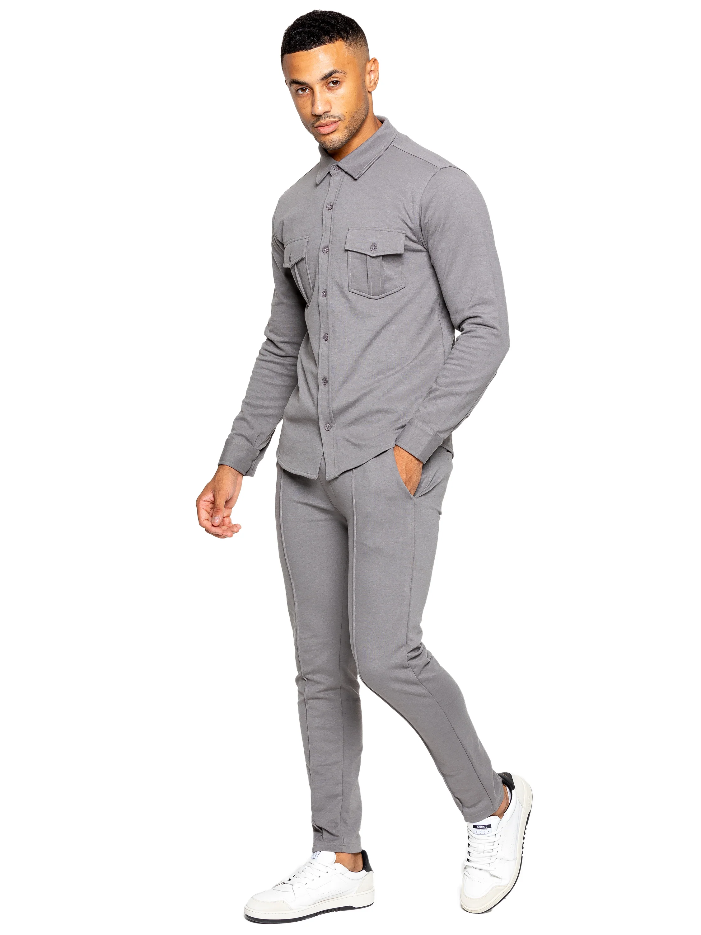 Enzo | Mens Overshirt Tracksuit Set - Image 3