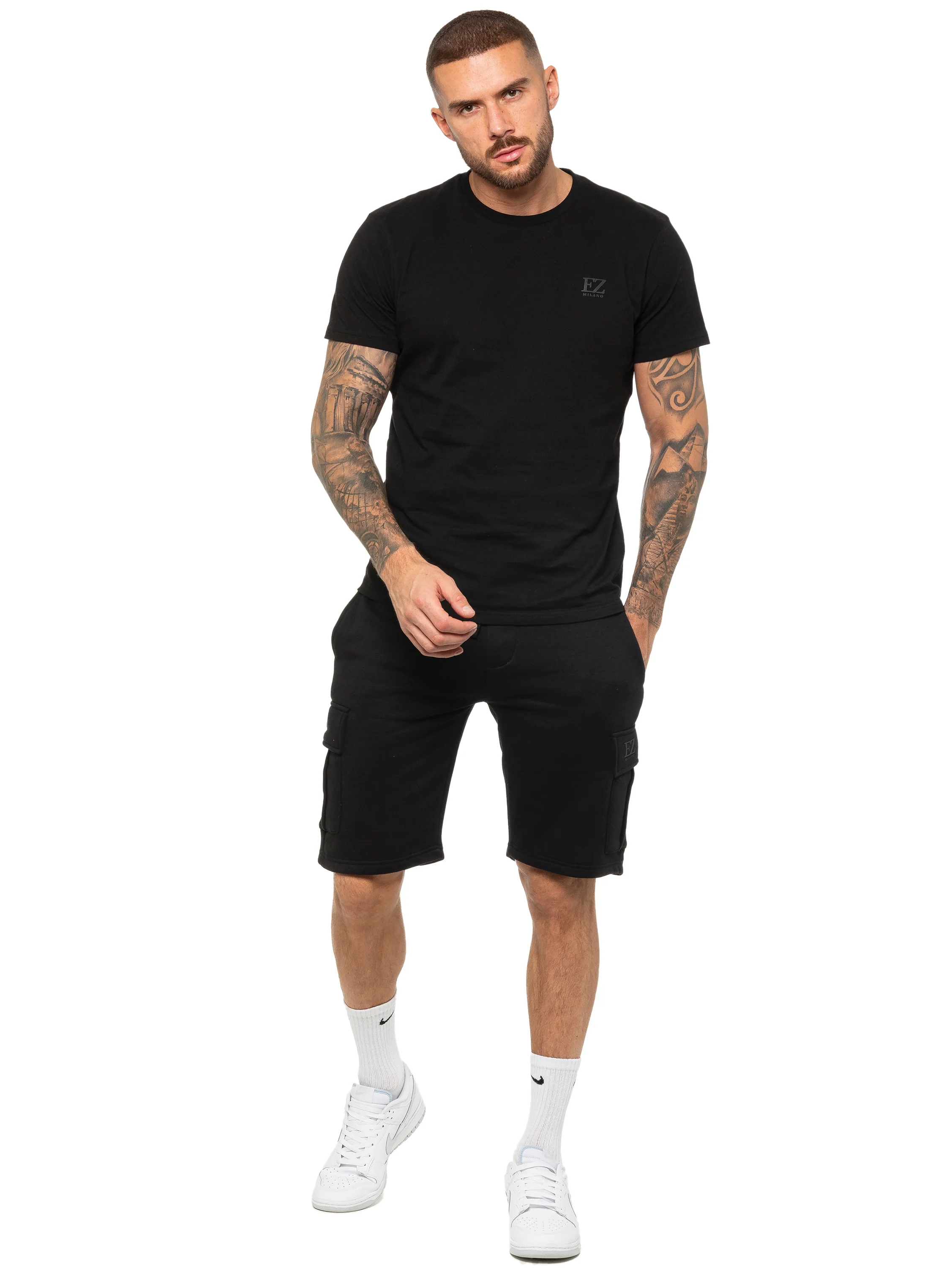 Enzo | Mens T-Shirt Tracksuit Set With Shorts - Image 10