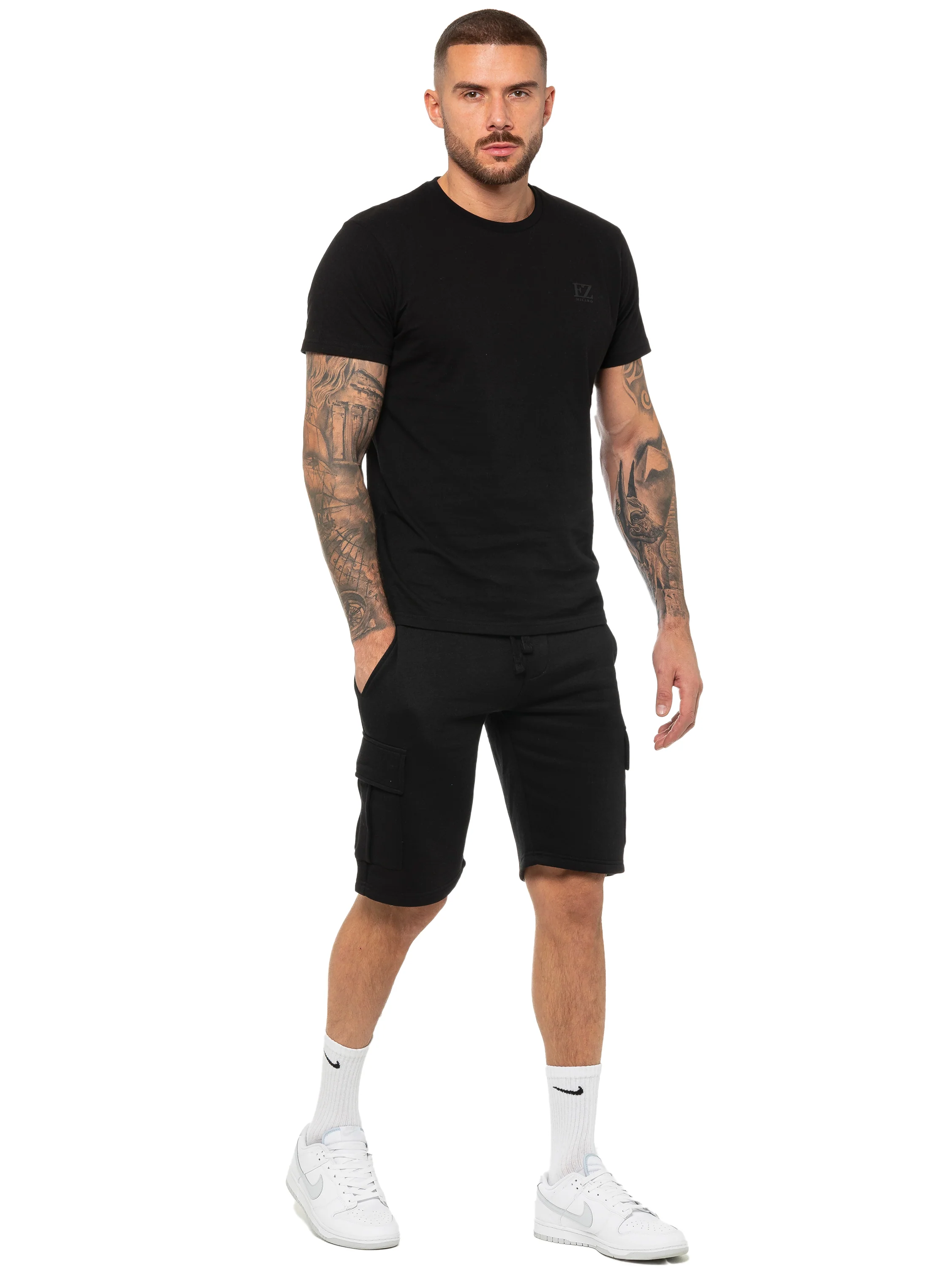 Enzo | Mens T-Shirt Tracksuit Set With Shorts - Image 11