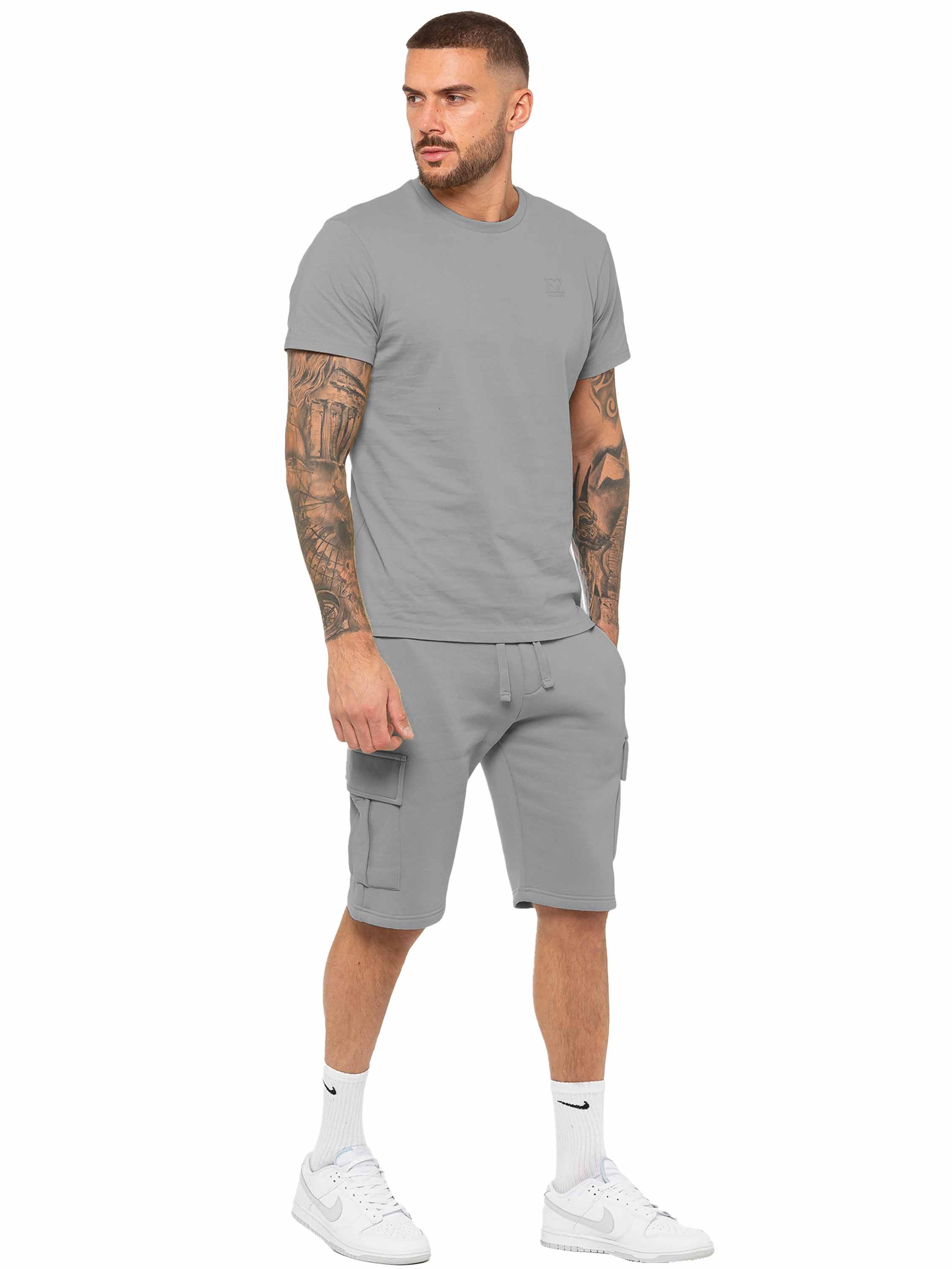 Enzo | Mens T-Shirt Tracksuit Set With Shorts - Image 15