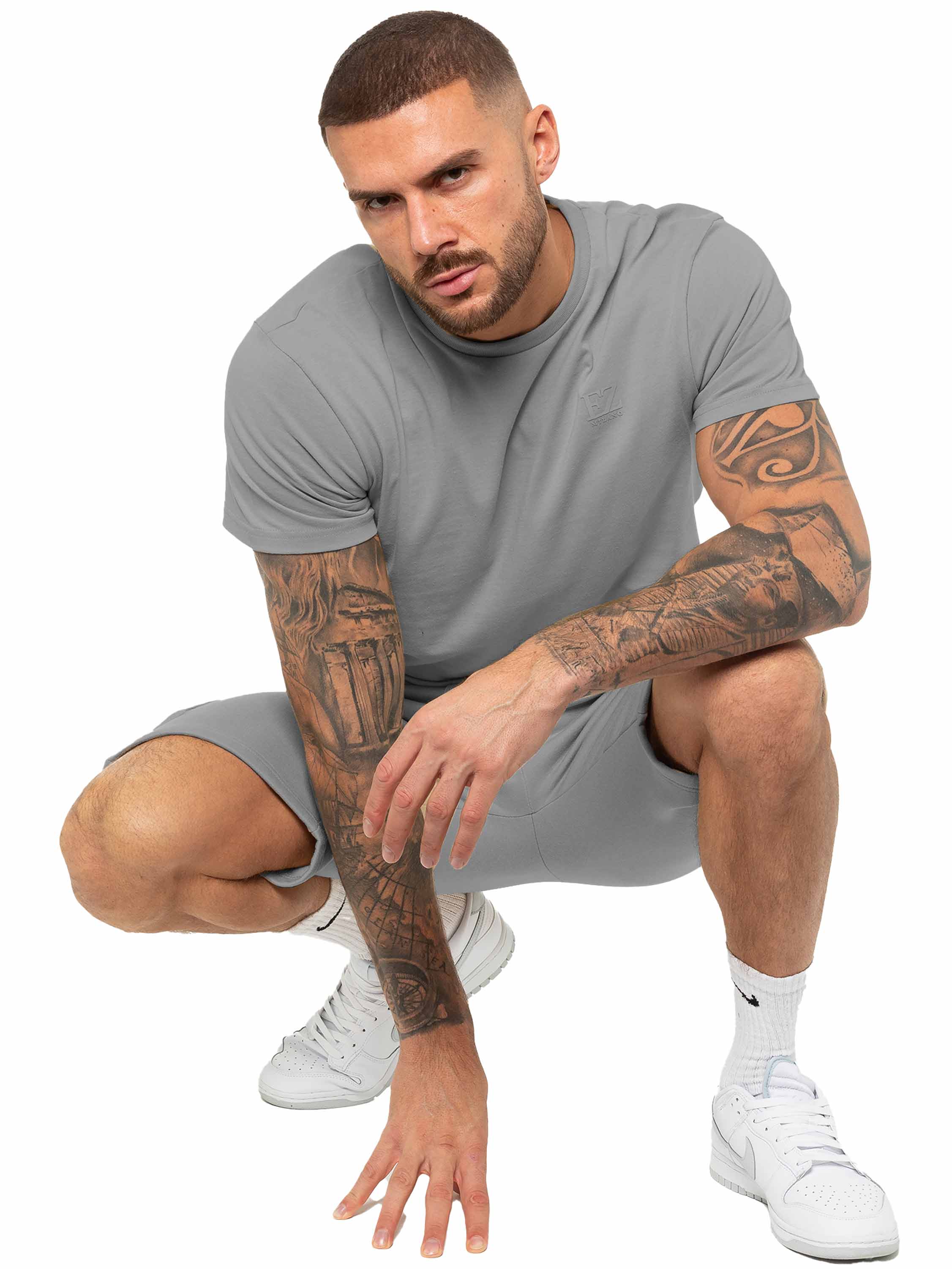 Enzo | Mens T-Shirt Tracksuit Set With Shorts - Image 20