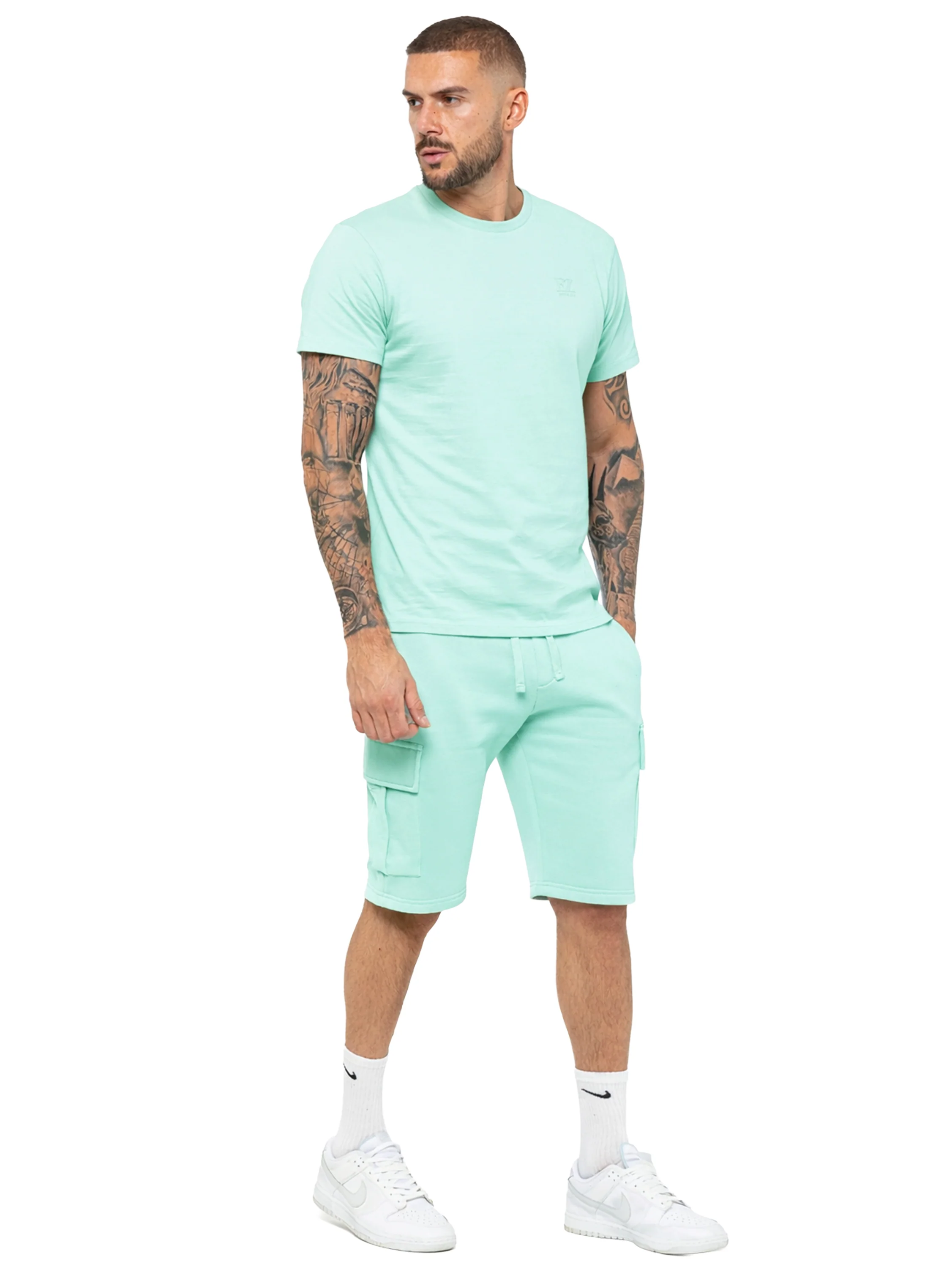 Enzo | Mens T-Shirt Tracksuit Set With Shorts - Image 21