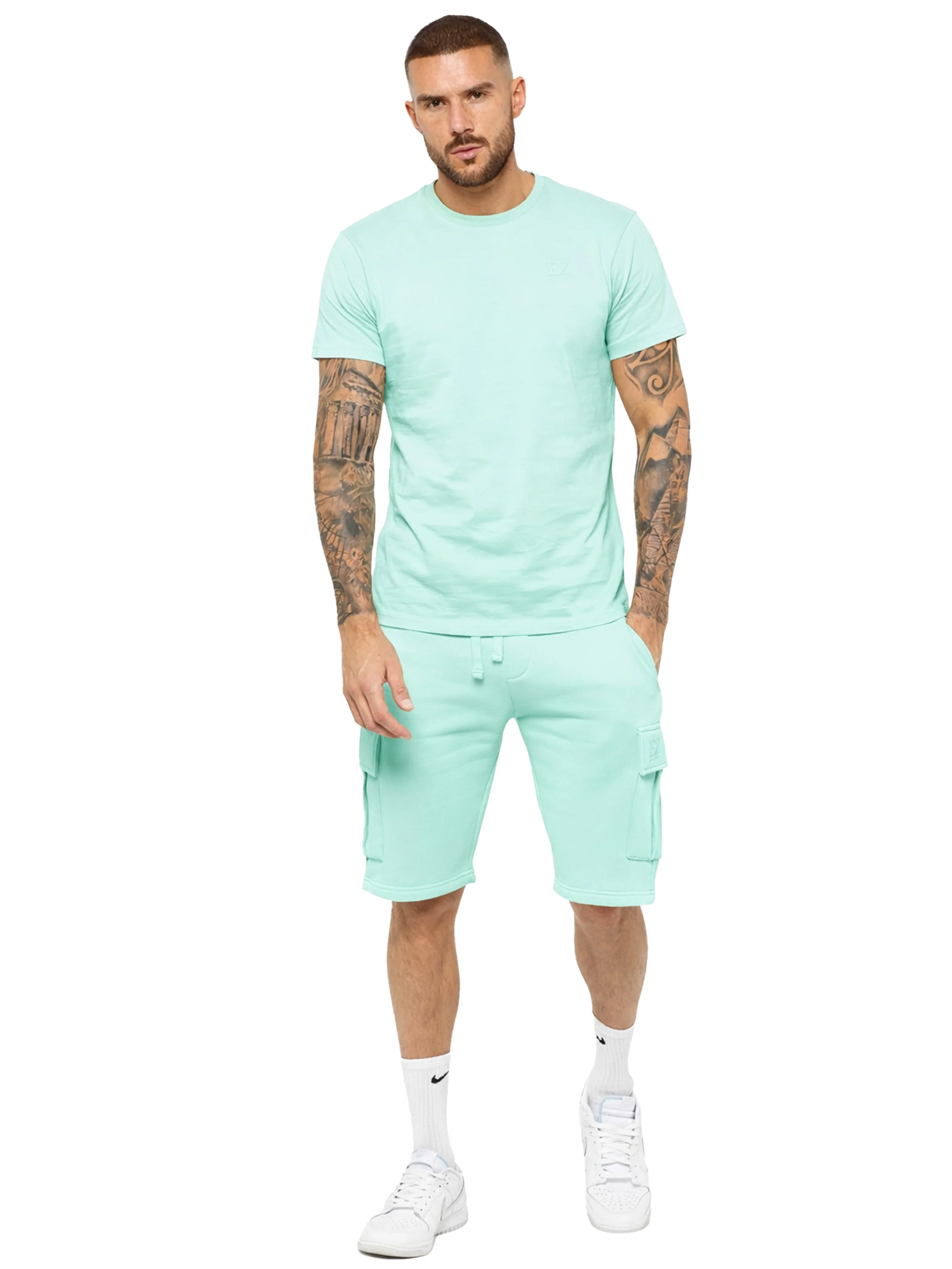 Enzo | Mens T-Shirt Tracksuit Set With Shorts - Image 22