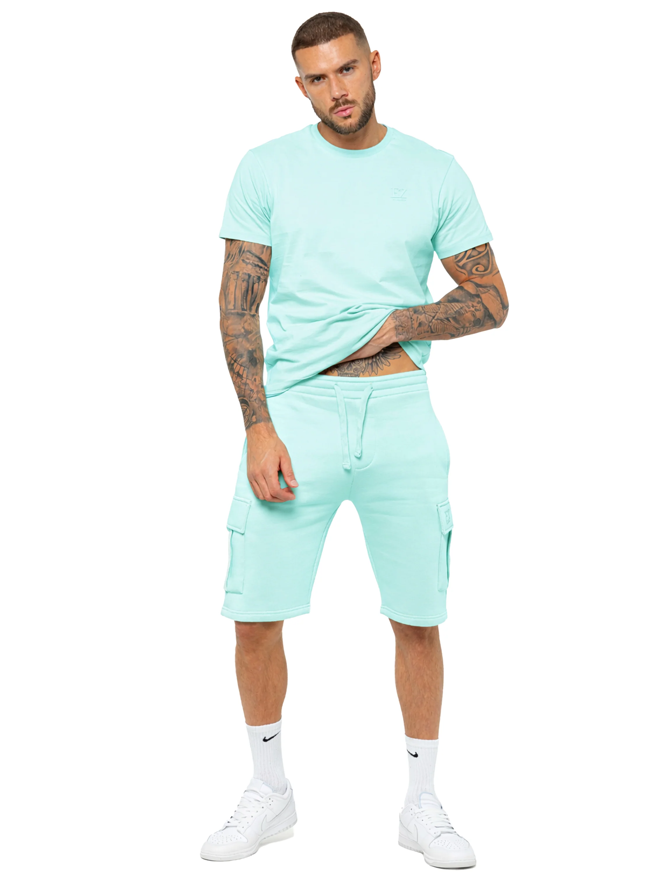 Enzo | Mens T-Shirt Tracksuit Set With Shorts - Image 23