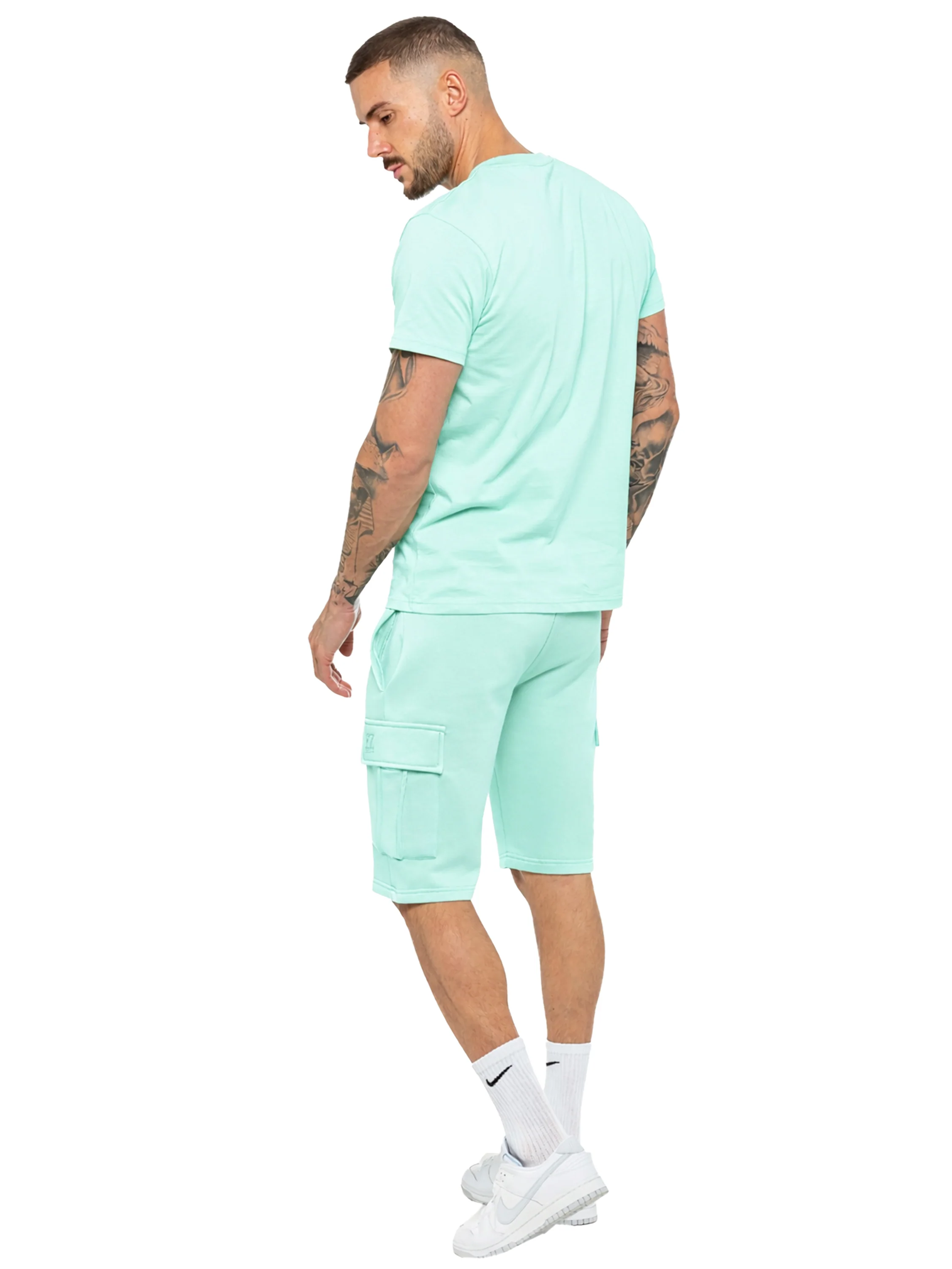Enzo | Mens T-Shirt Tracksuit Set With Shorts - Image 24