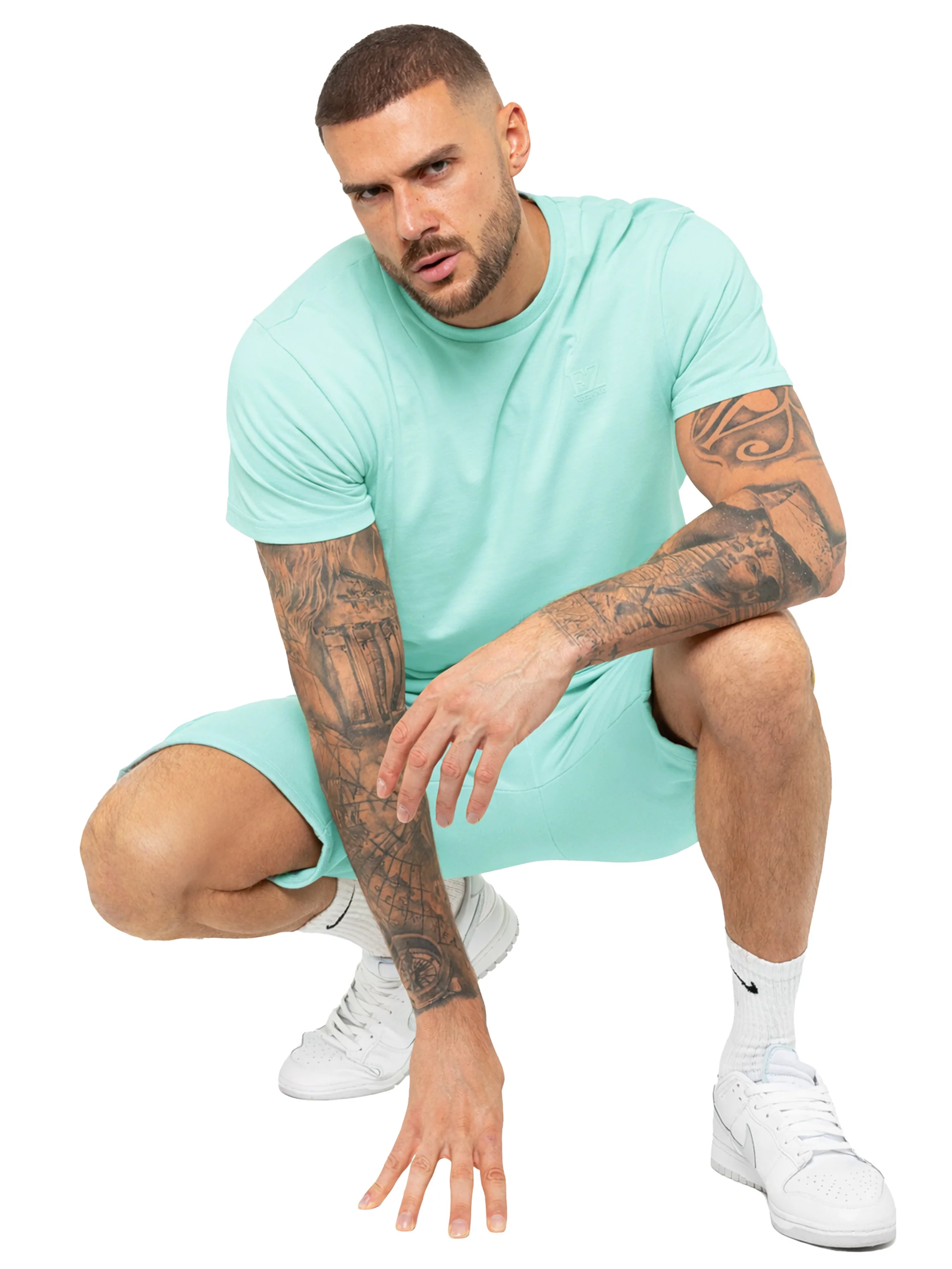 Enzo | Mens T-Shirt Tracksuit Set With Shorts - Image 25