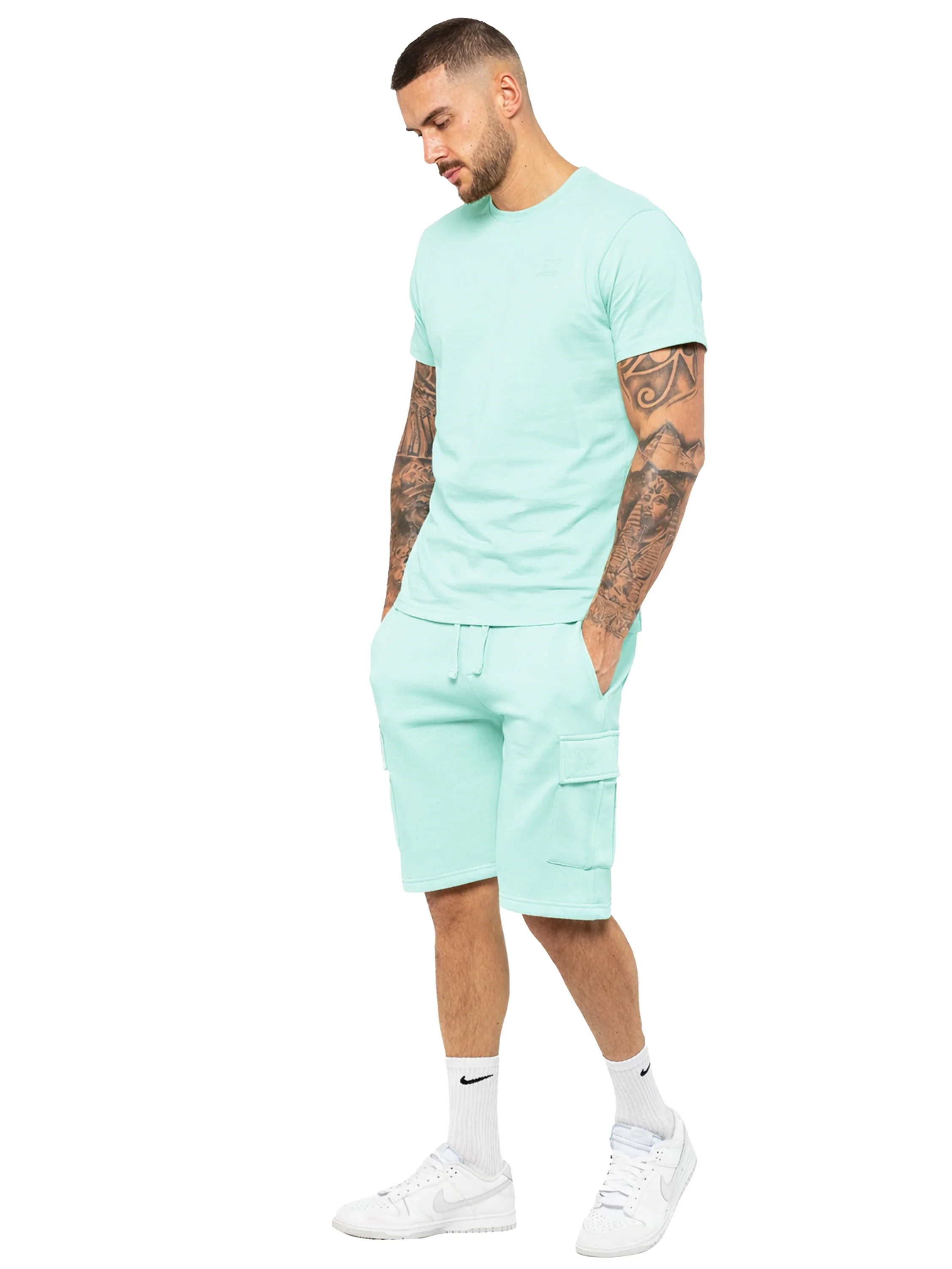 Enzo | Mens T-Shirt Tracksuit Set With Shorts - Image 26