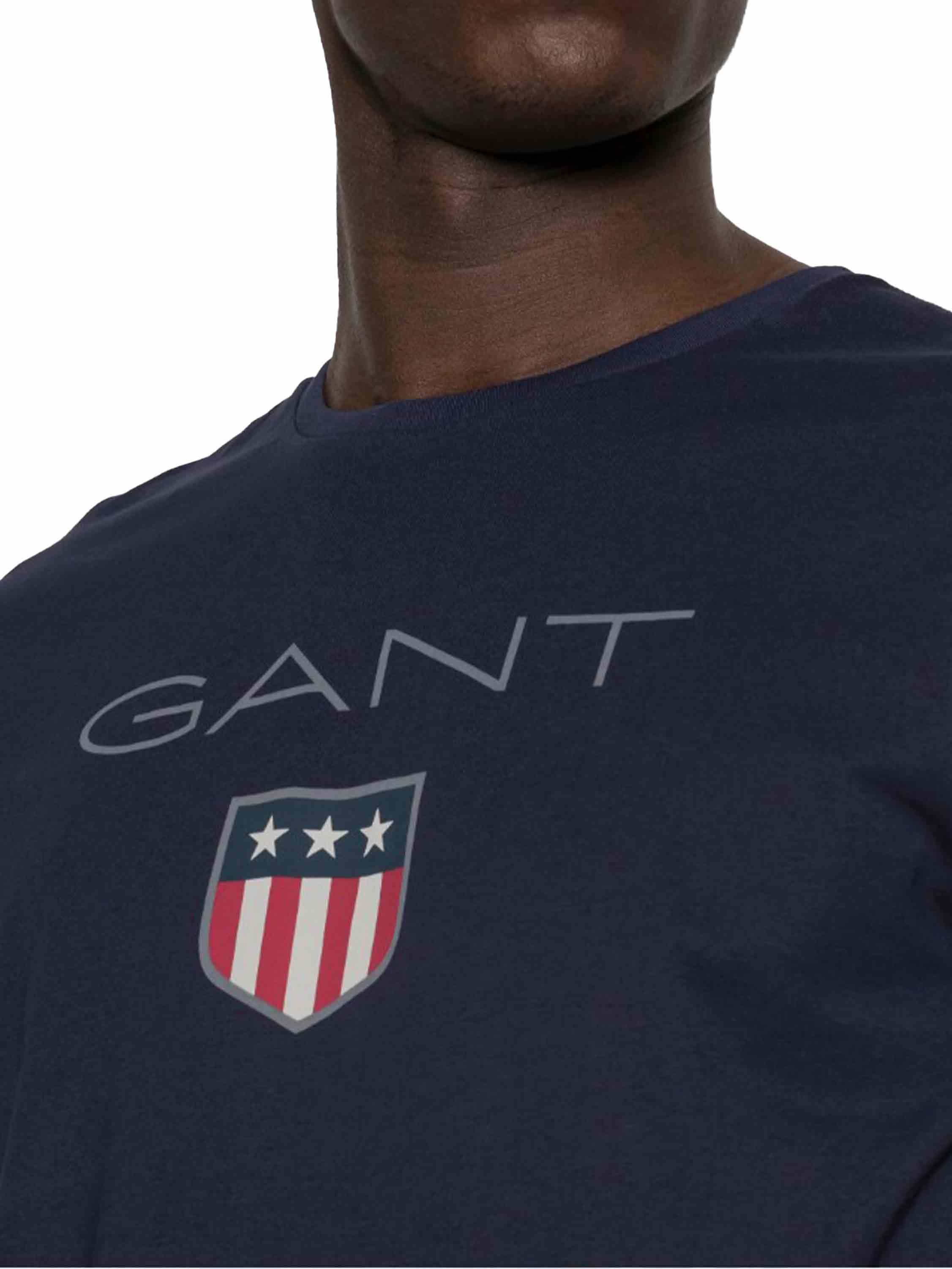 Gant Big Shield | Mens Crew Neck T-Shirts - Image 4