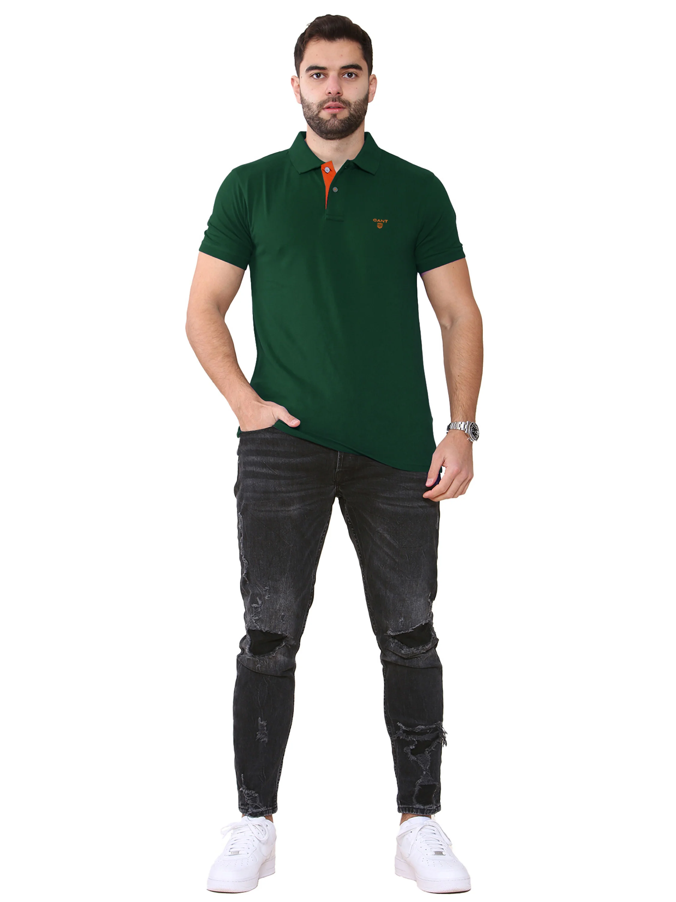 Gant | Mens Contrast Collar Polo Shirt - Image 12