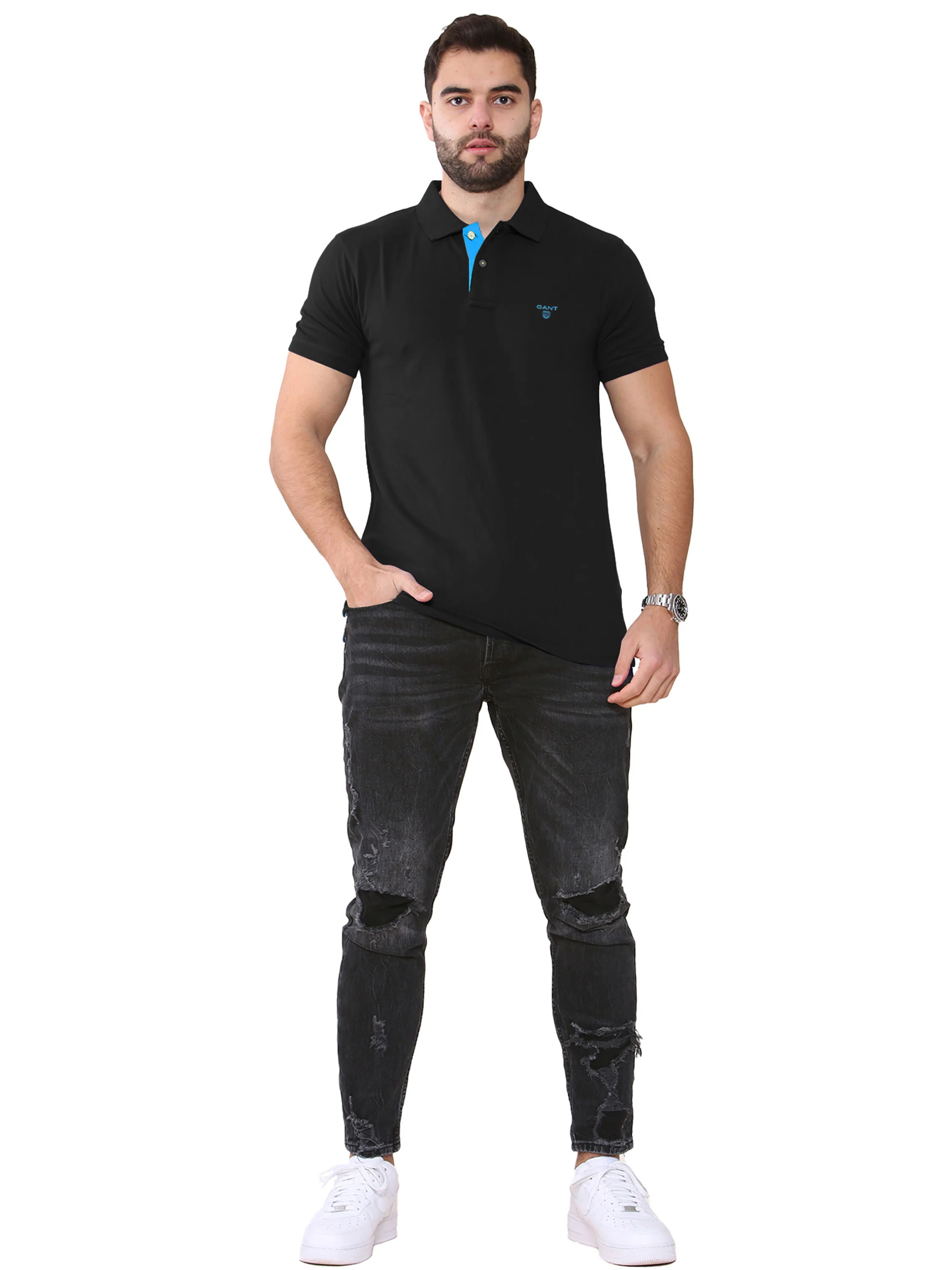 Gant | Mens Contrast Collar Polo Shirt - Image 4