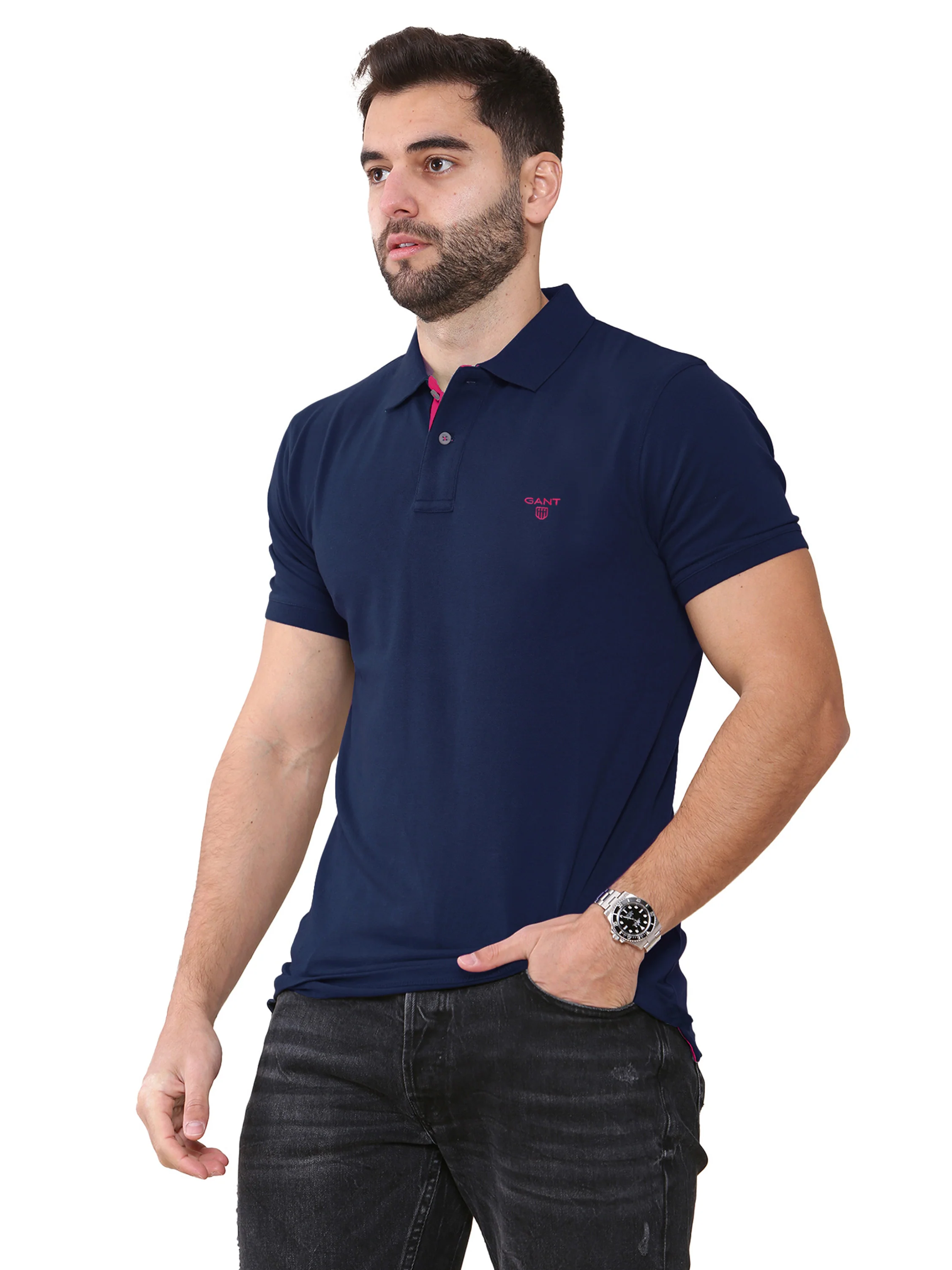 Gant | Mens Contrast Collar Polo Shirt - Image 5