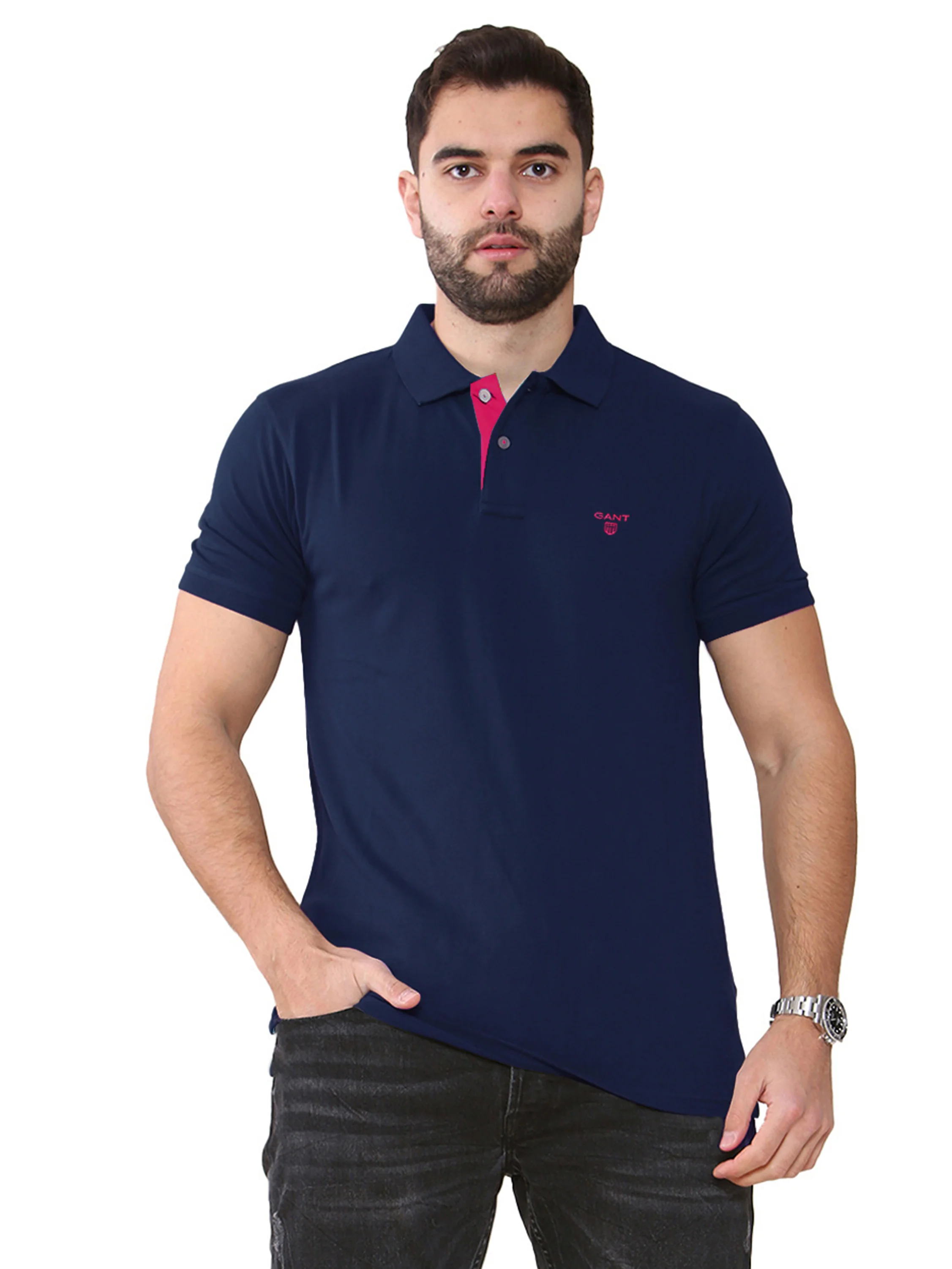 Gant | Mens Contrast Collar Polo Shirt - Image 6