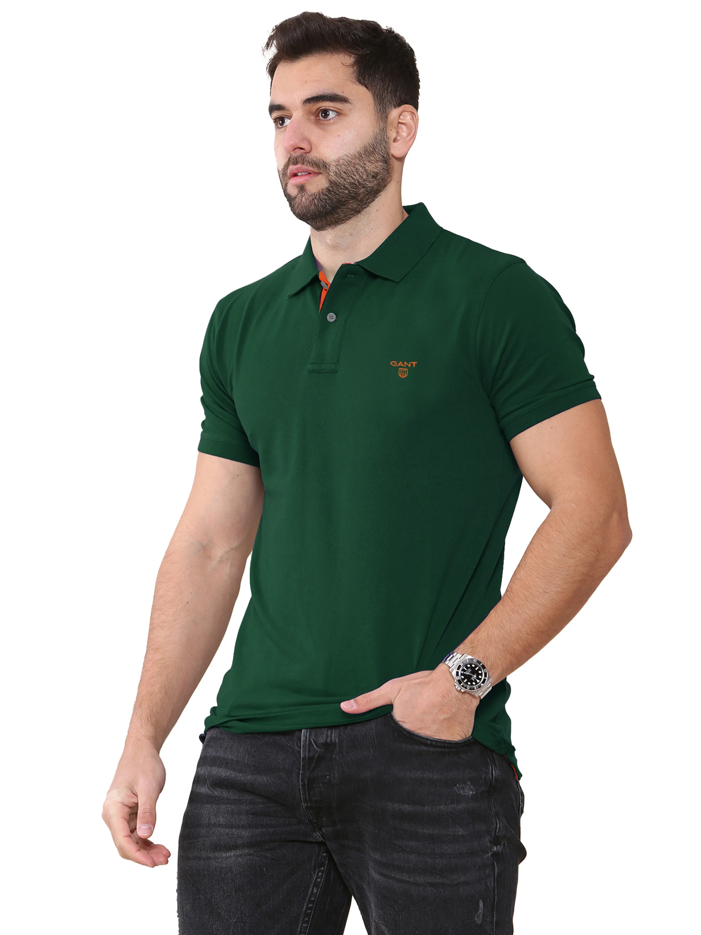 Gant | Mens Contrast Collar Polo Shirt - Image 9