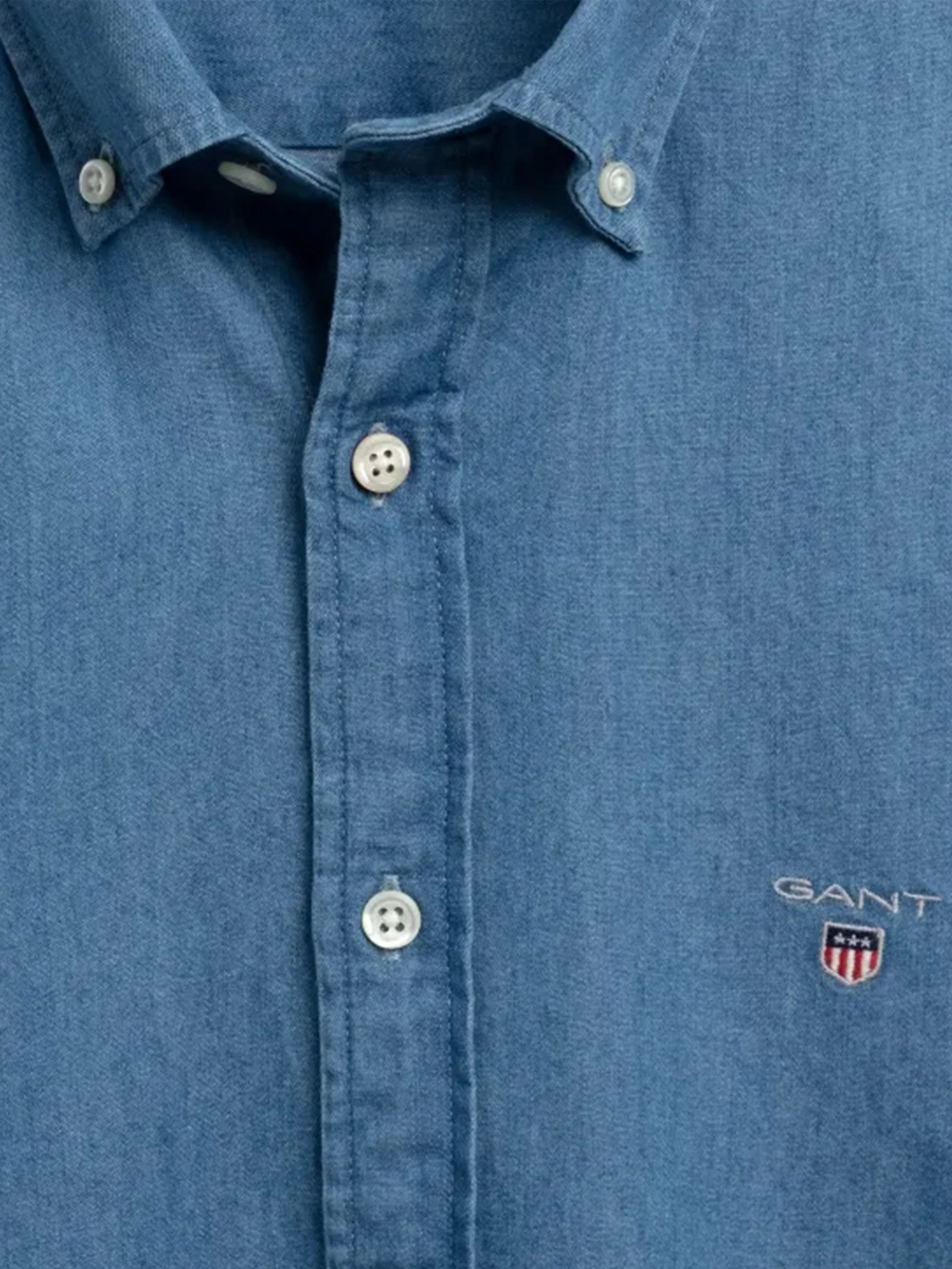 Gant Mens Regular Fit Shirts | The Indigo Shirt - Image 13