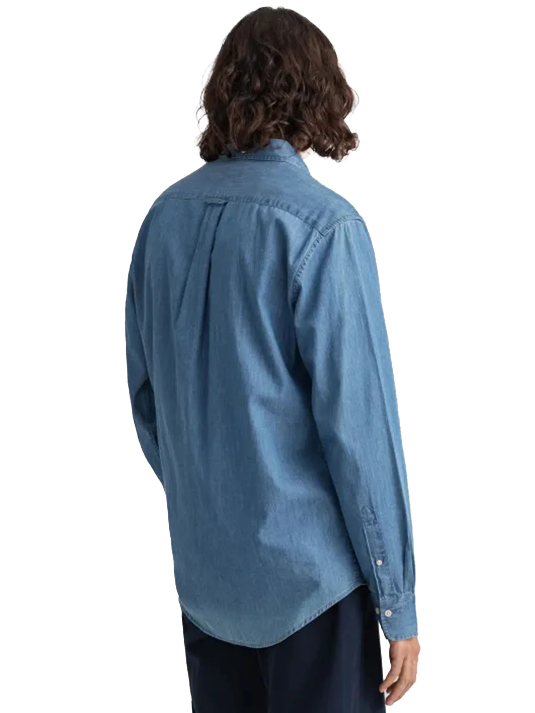 Gant Mens Regular Fit Shirts | The Indigo Shirt - Image 8