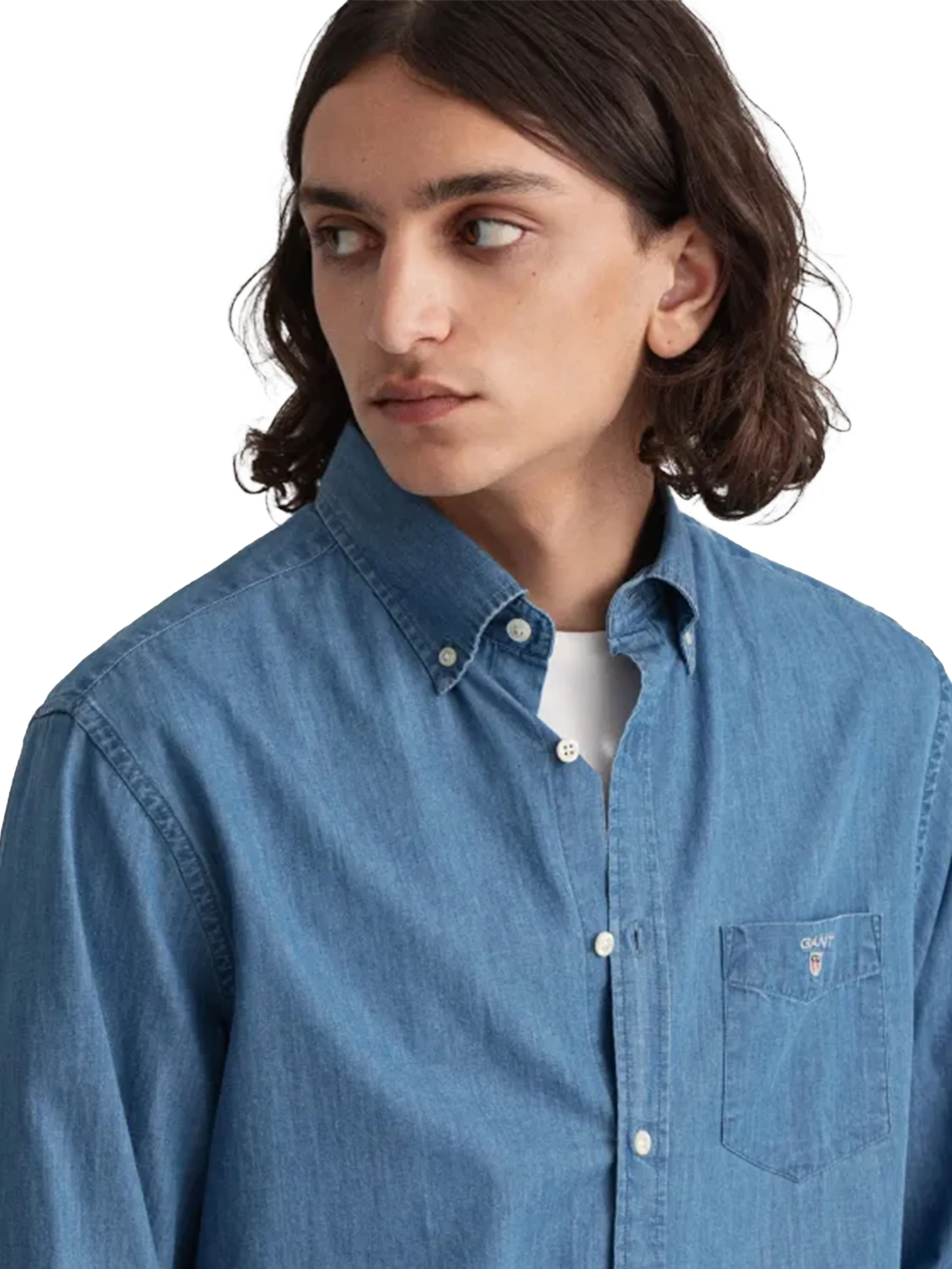 Gant Mens Regular Fit Shirts | The Indigo Shirt - Image 9