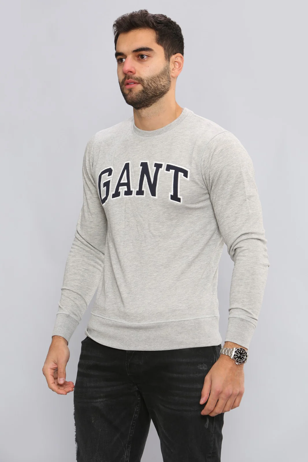 Gant Mens Long Sleeved Outlined Branded Sweatshirt - Image 10