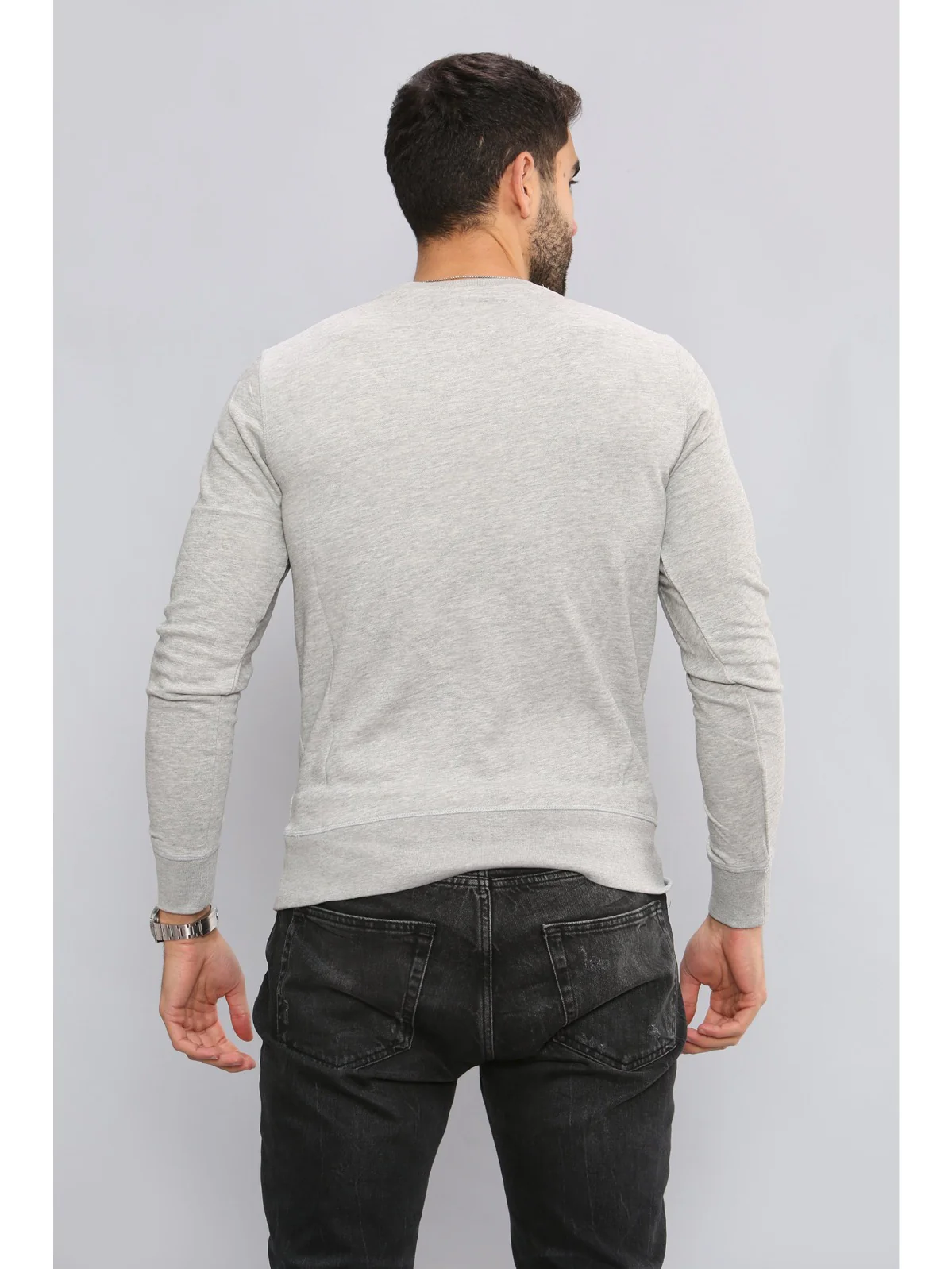 Gant Mens Long Sleeved Outlined Branded Sweatshirt - Image 3
