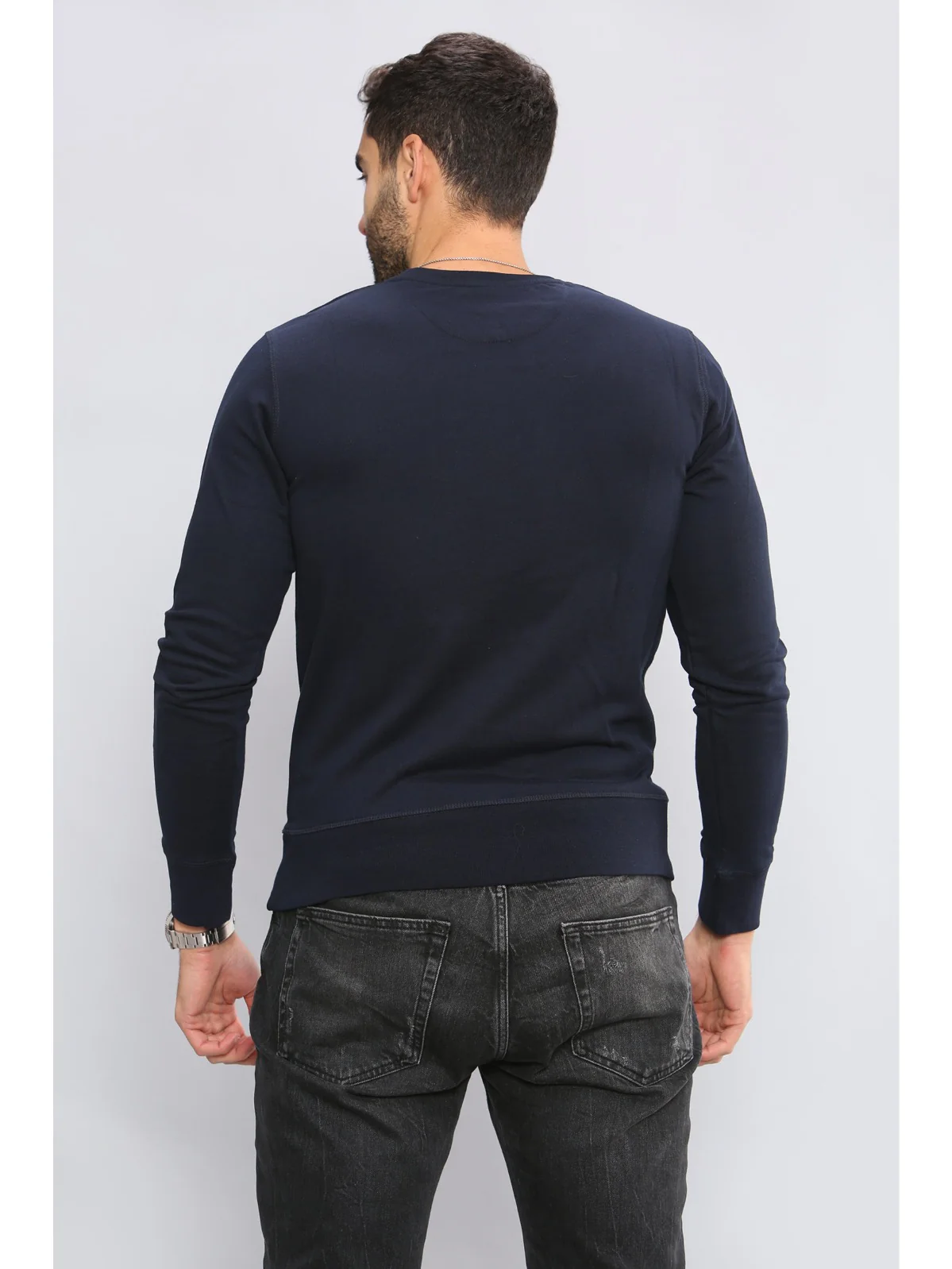 Gant Mens Long Sleeved Outlined Branded Sweatshirt - Image 8