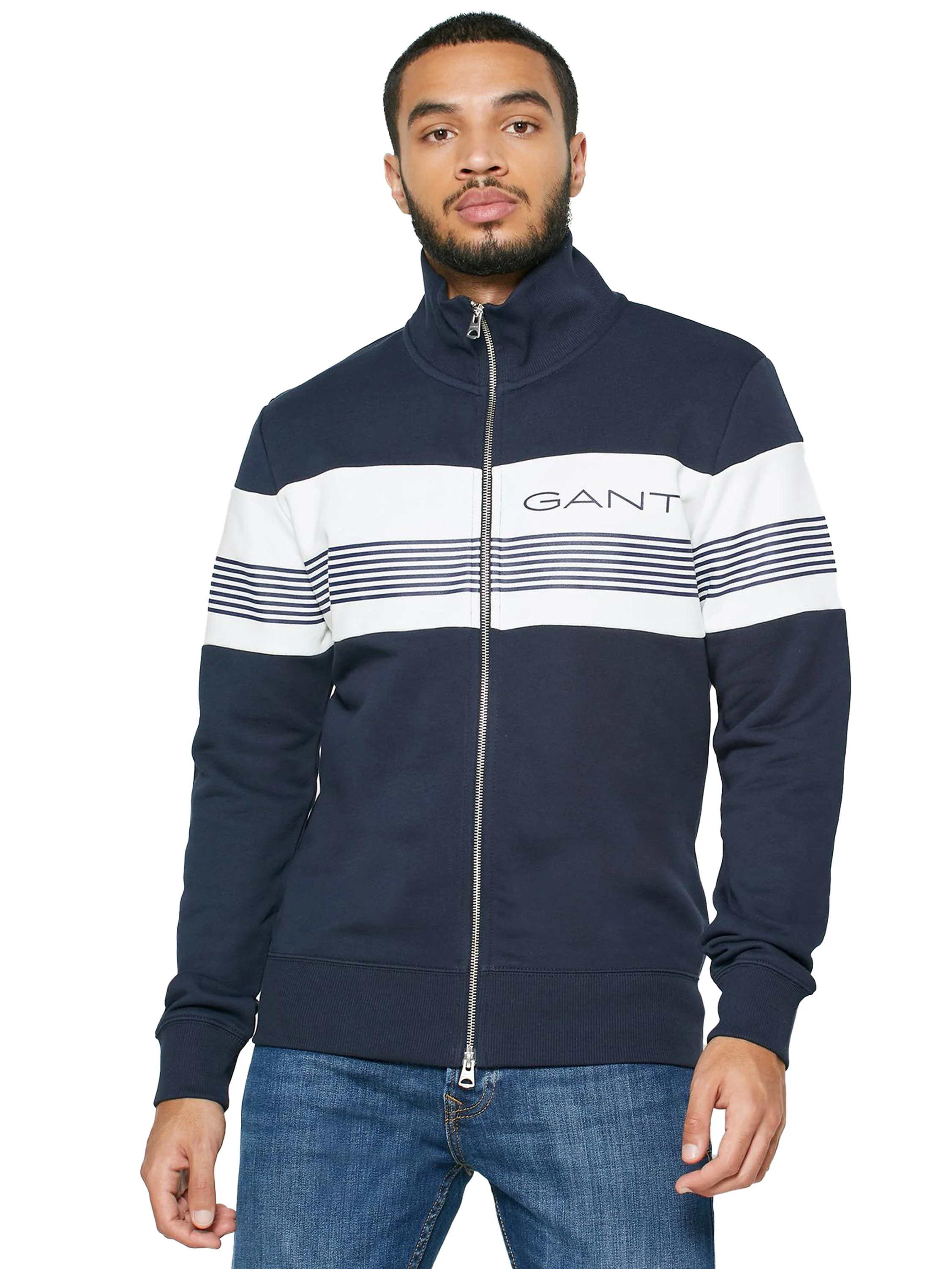 Gant | Mens Zip Through Sweatshirt - Image 8