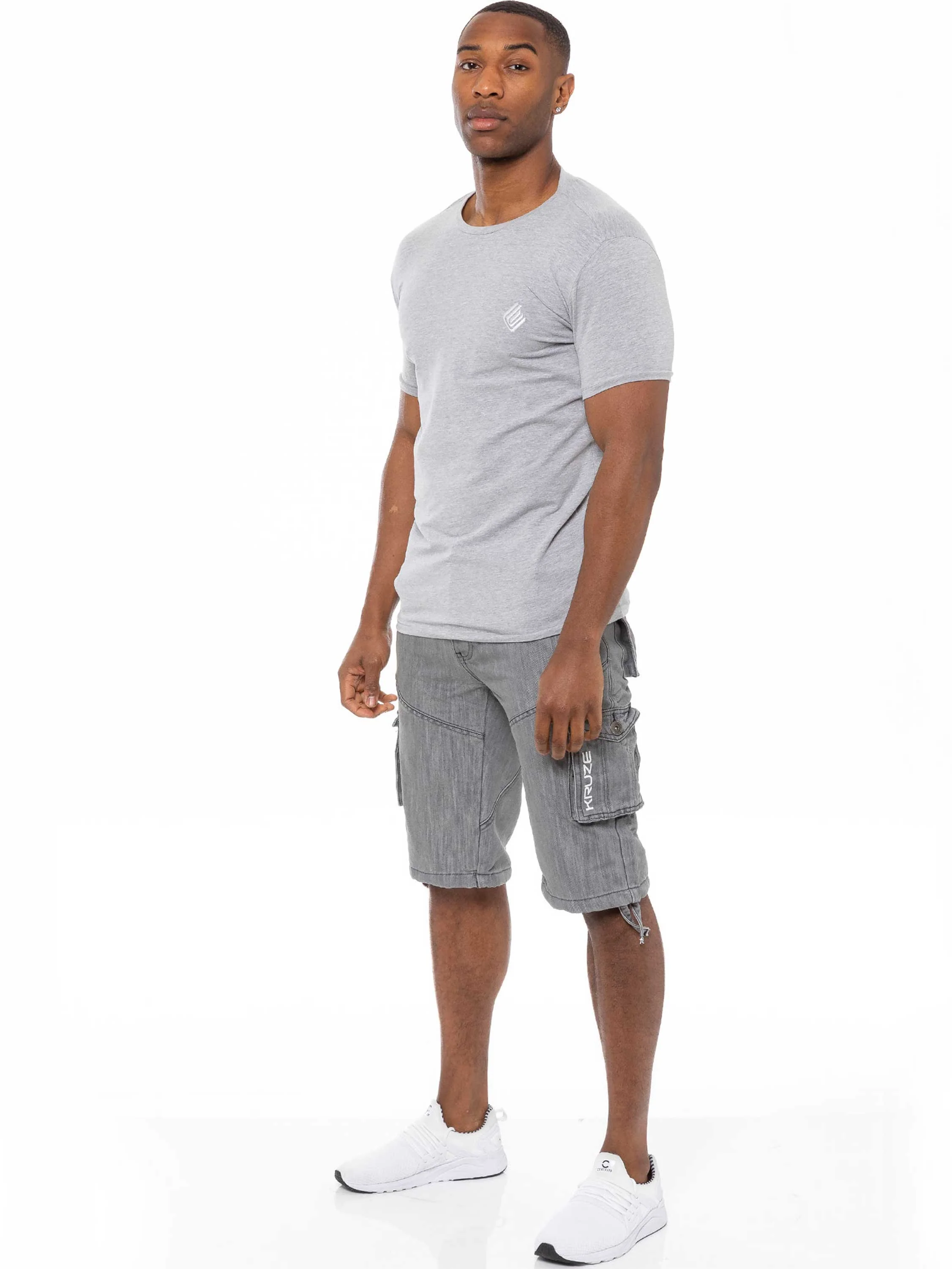Kruze | Mens Cargo Denim Shorts - Image 10