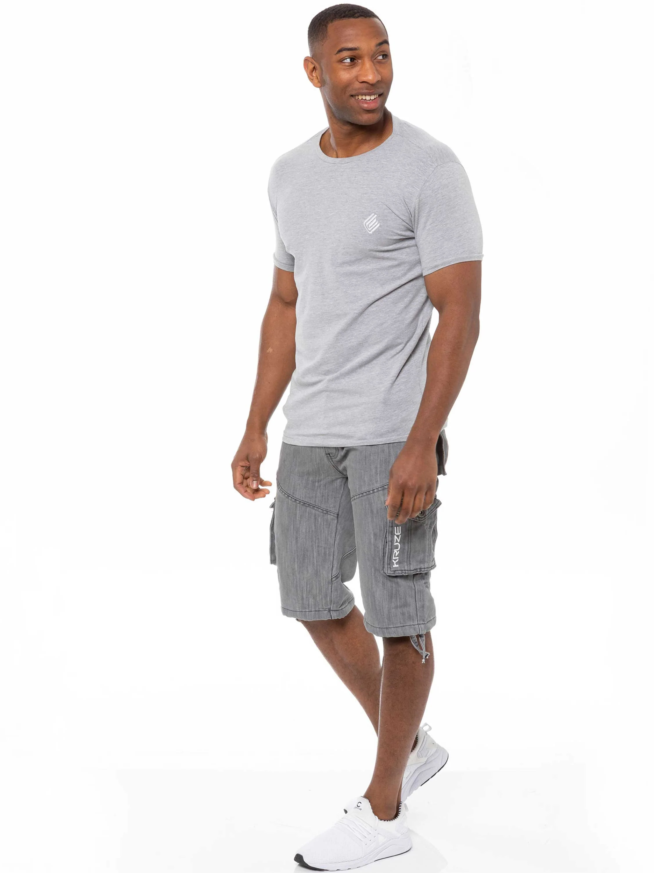 Kruze | Mens Cargo Denim Shorts - Image 11