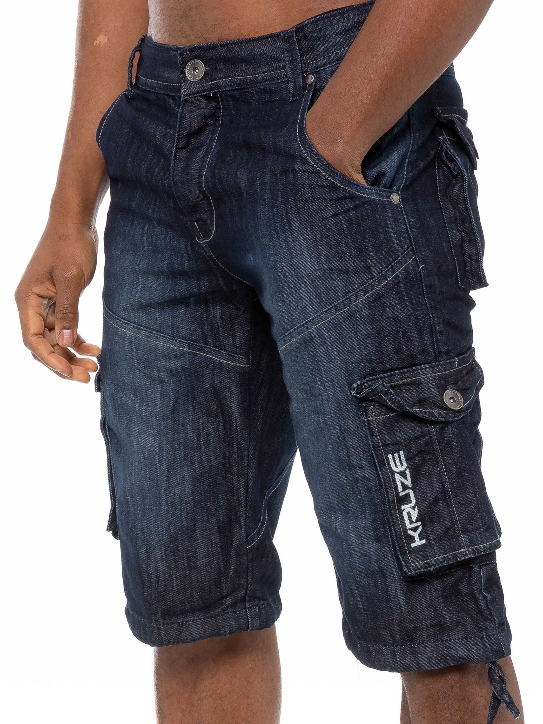 Kruze | Mens Cargo Denim Shorts - Image 12