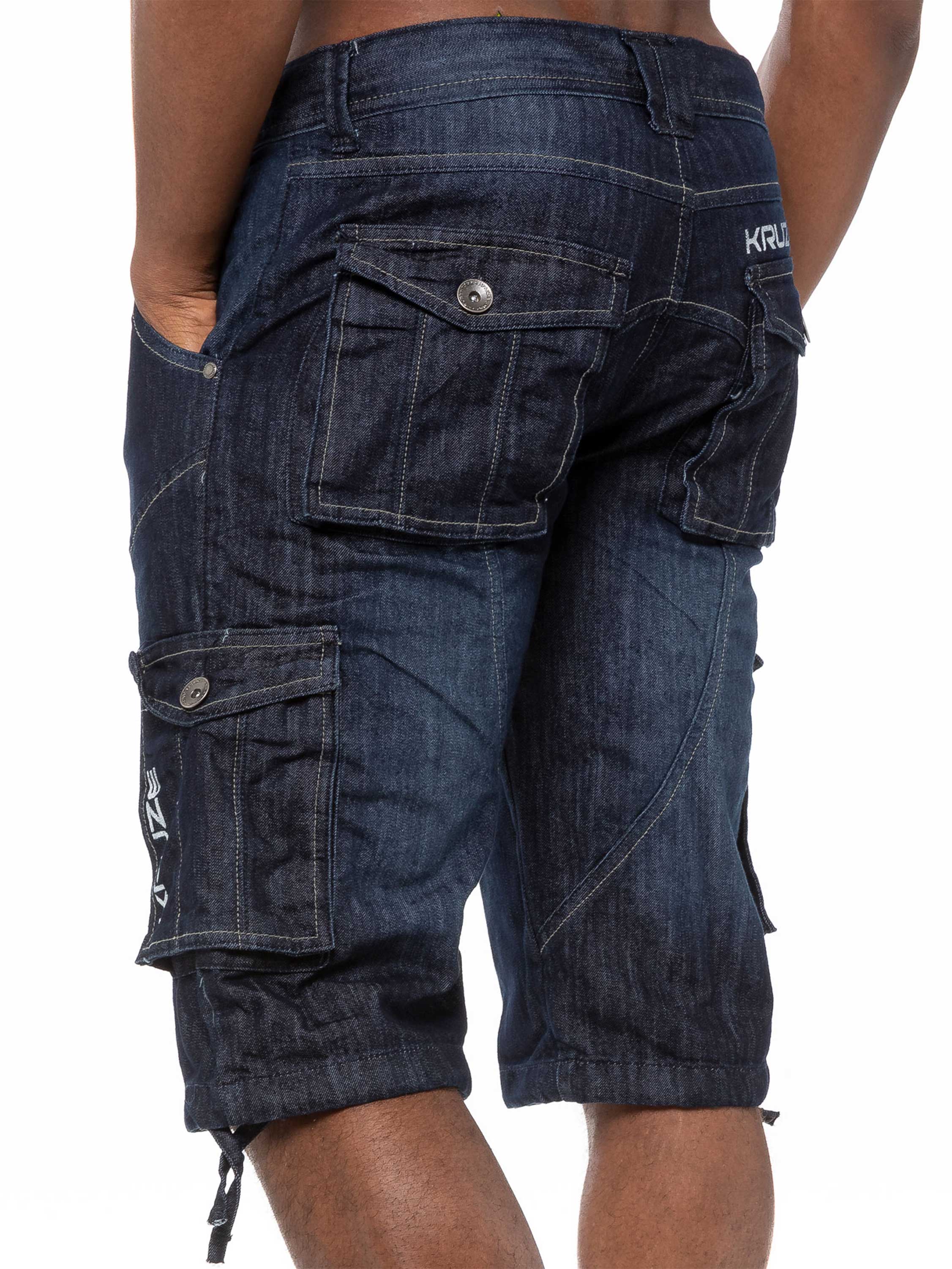 Kruze | Mens Cargo Denim Shorts - Image 13