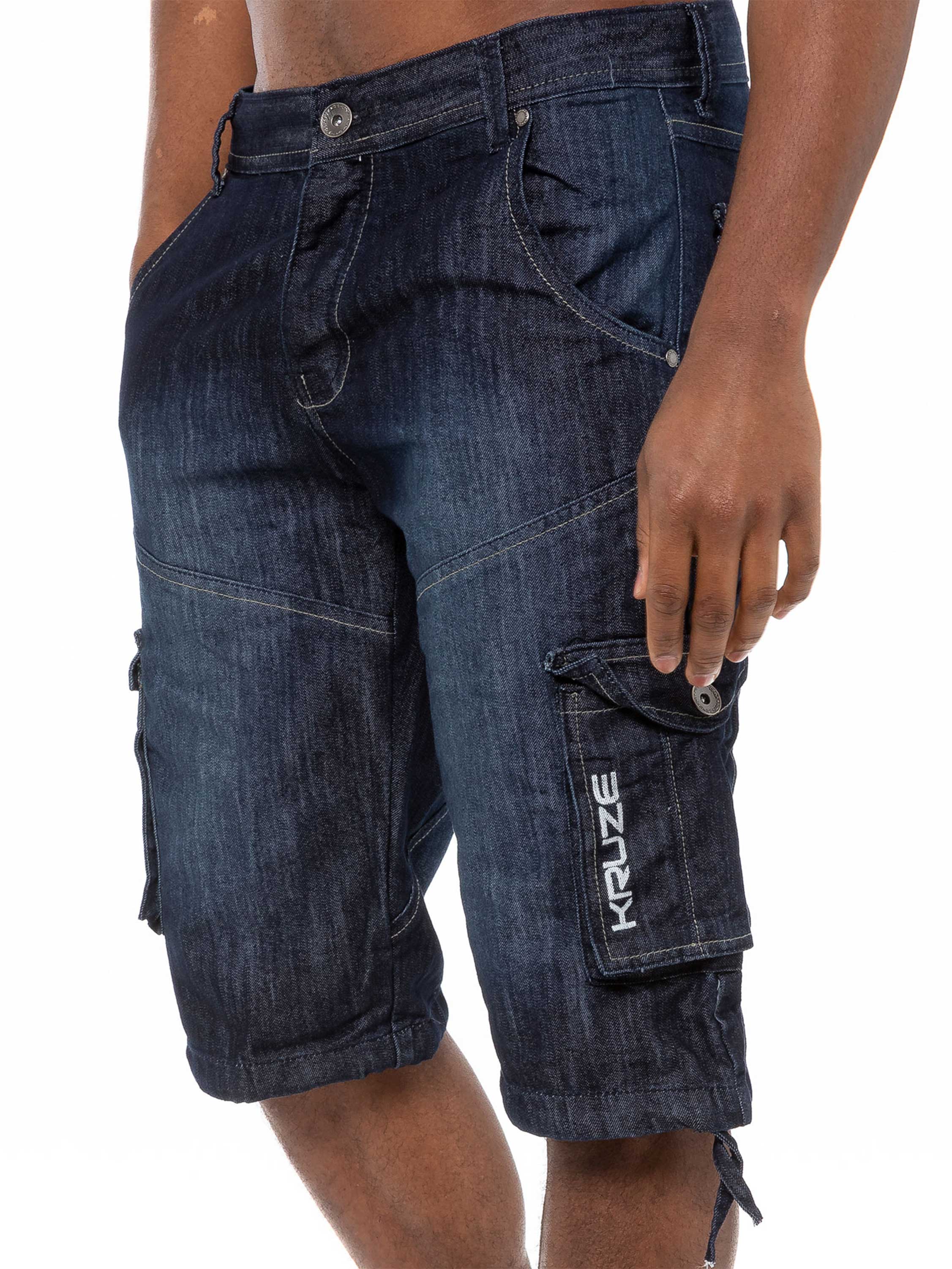 Kruze | Mens Cargo Denim Shorts - Image 16