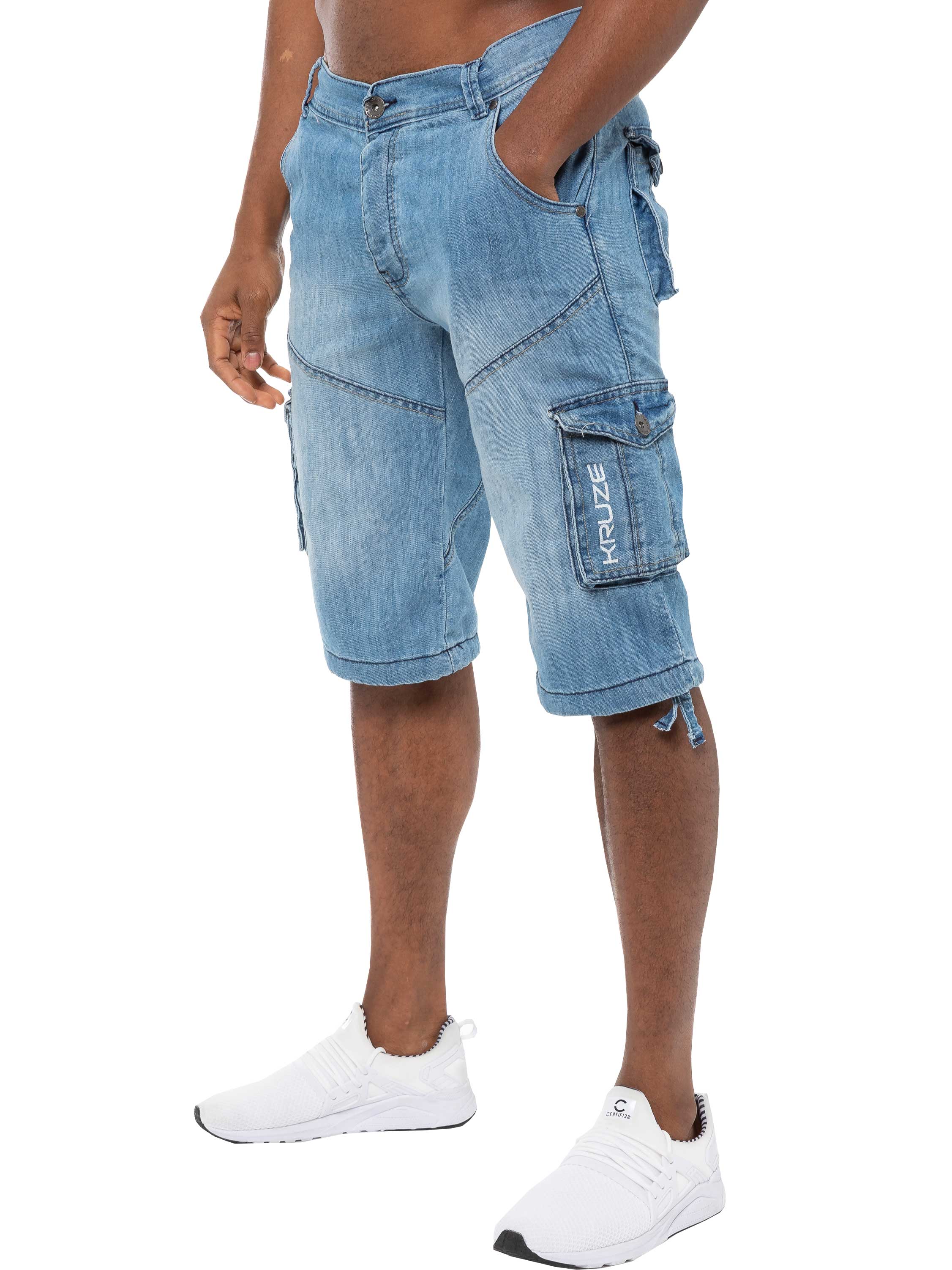 Kruze | Mens Cargo Denim Shorts - Image 18