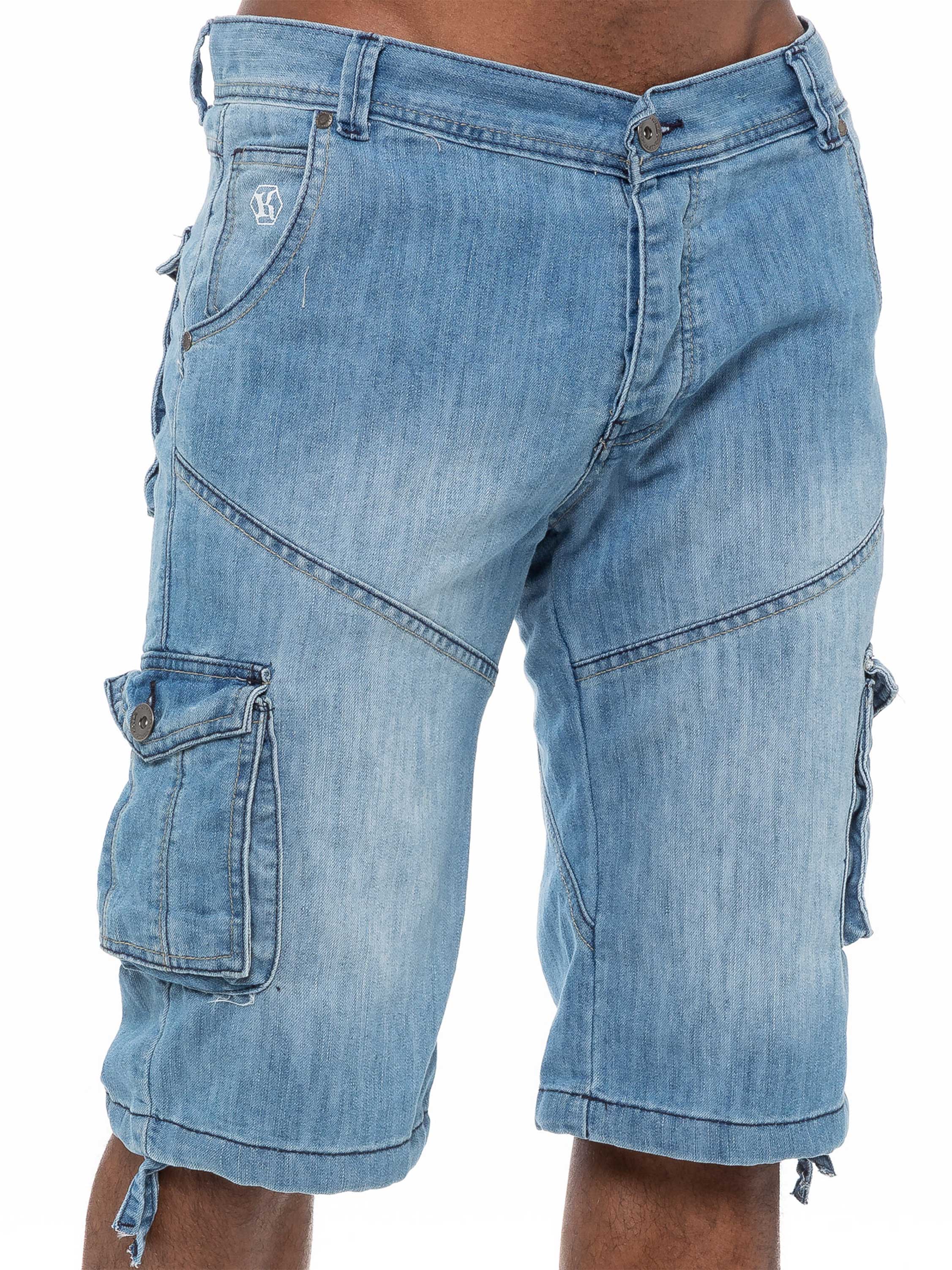 Kruze | Mens Cargo Denim Shorts - Image 19