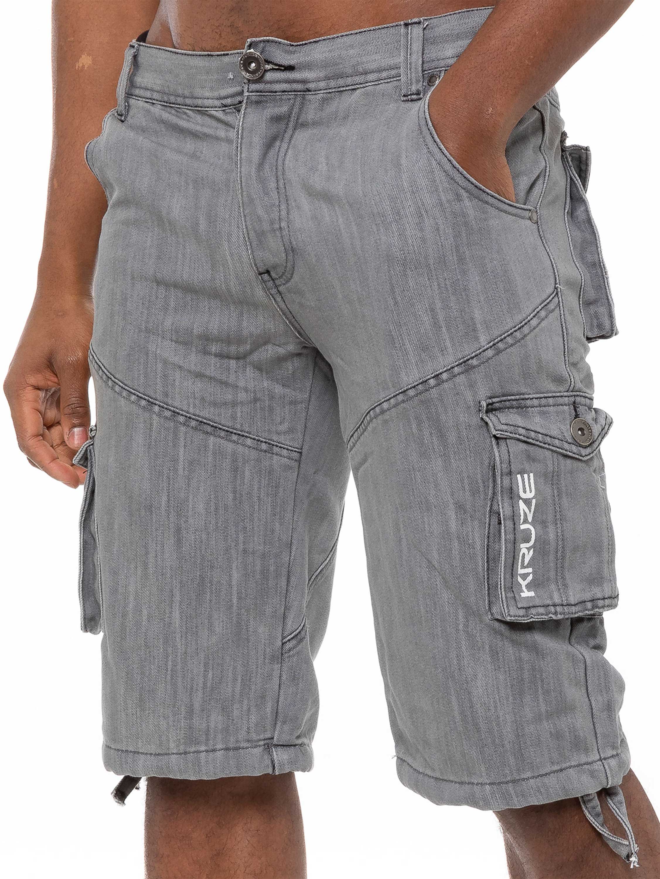 Kruze | Mens Cargo Denim Shorts - Image 6