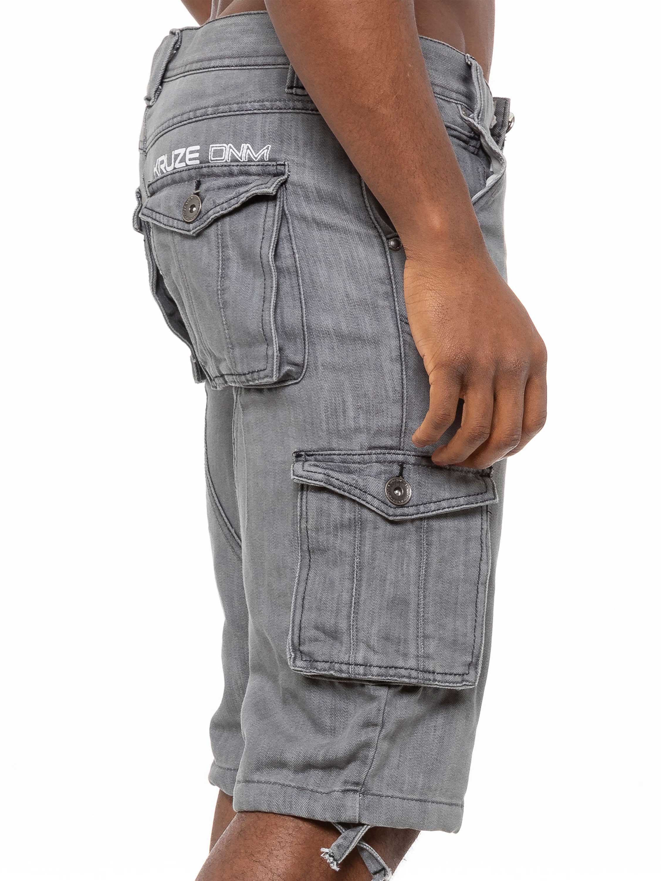Kruze | Mens Cargo Denim Shorts - Image 9