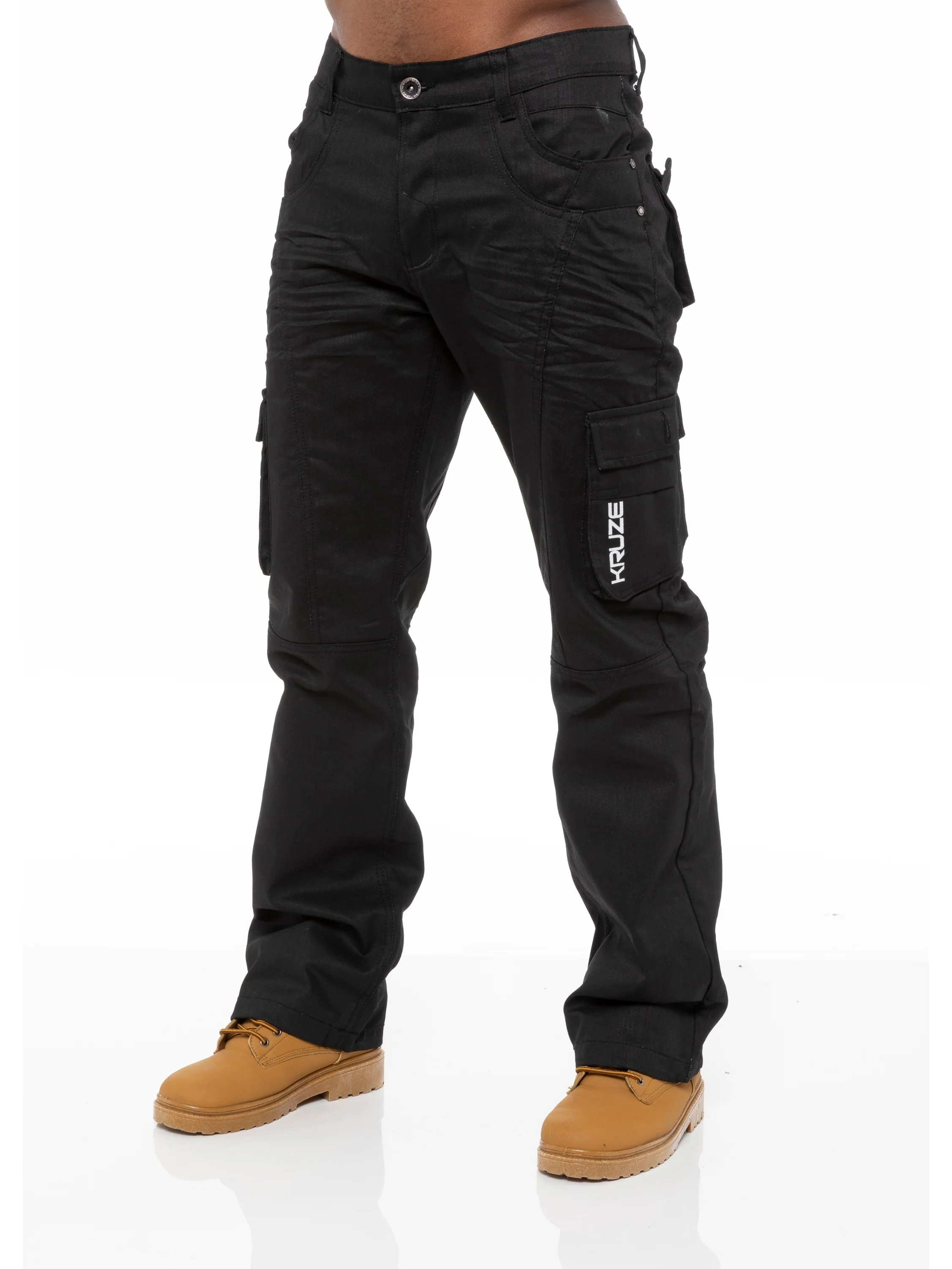Kruze | Mens Cargo Combat Jeans - Image 10