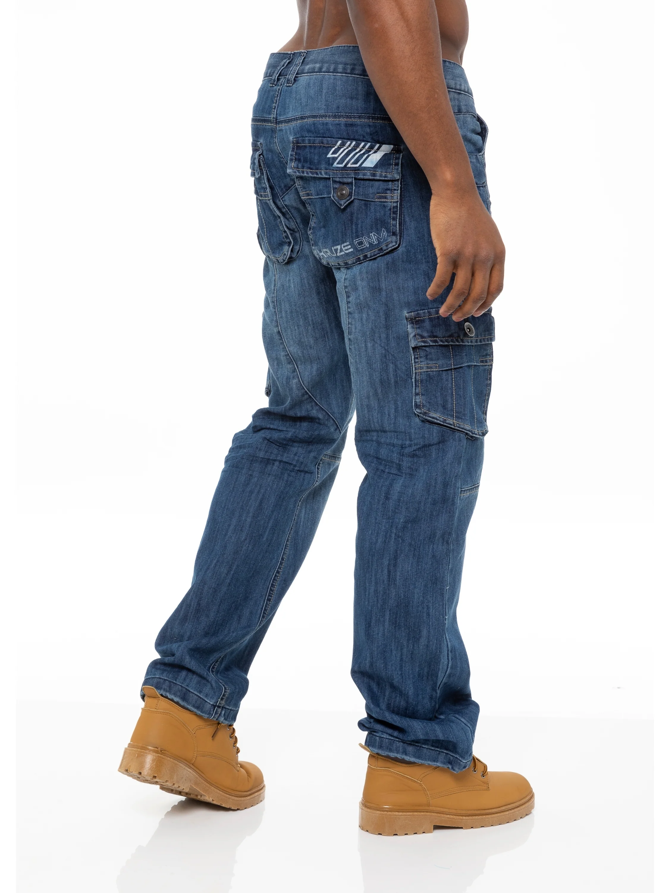 Kruze | Mens Cargo Combat Jeans - Image 17