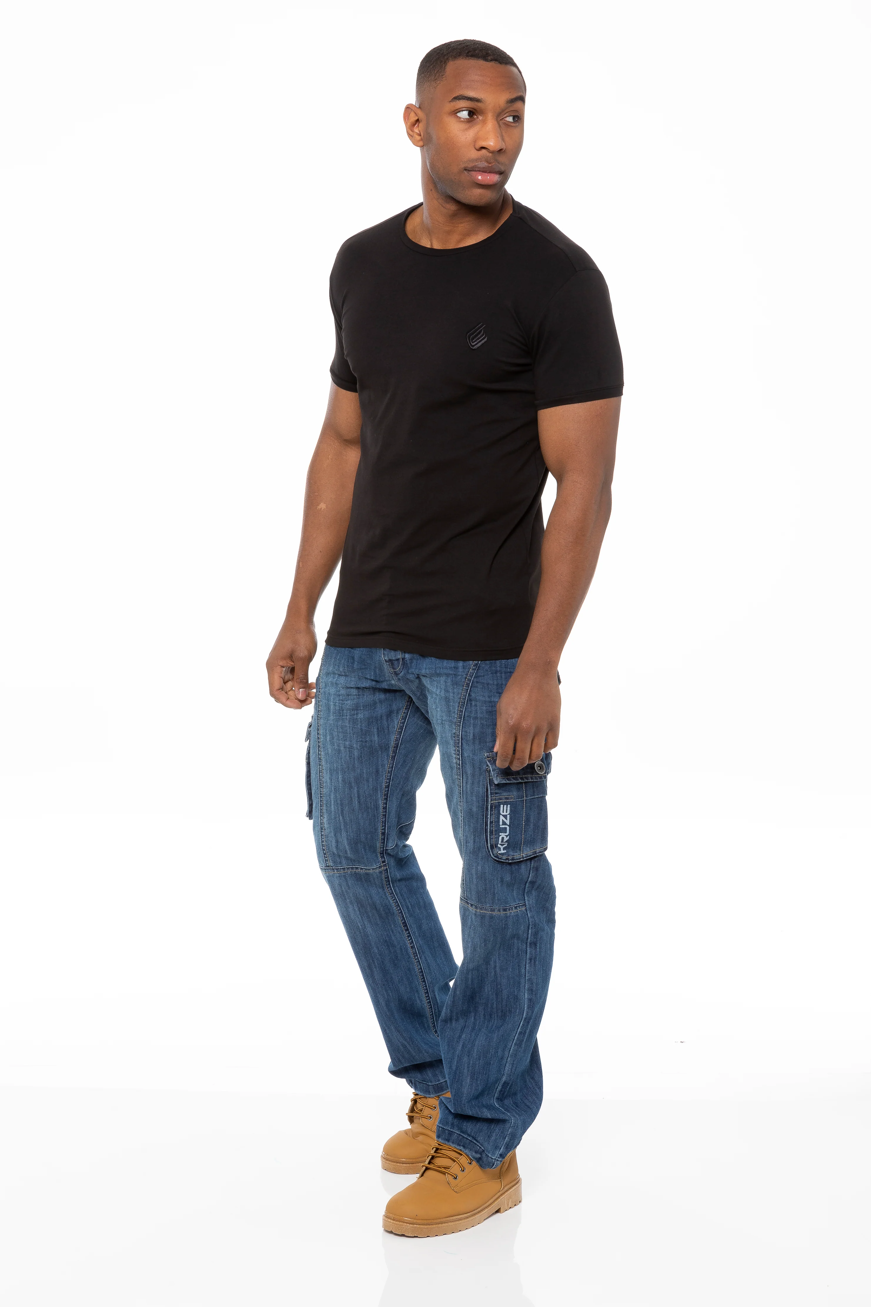 Kruze | Mens Cargo Combat Jeans - Image 19