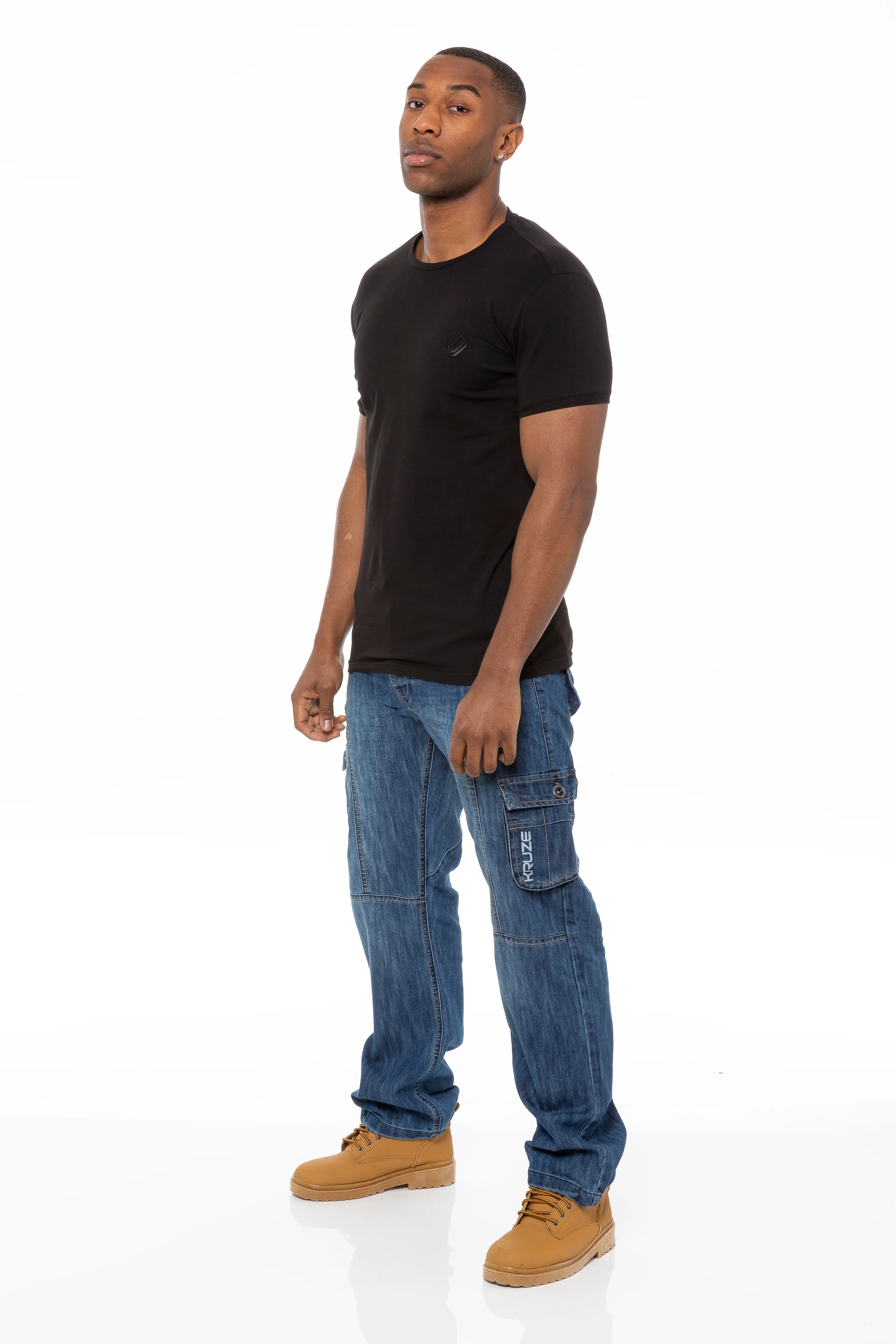 Kruze | Mens Cargo Combat Jeans - Image 20