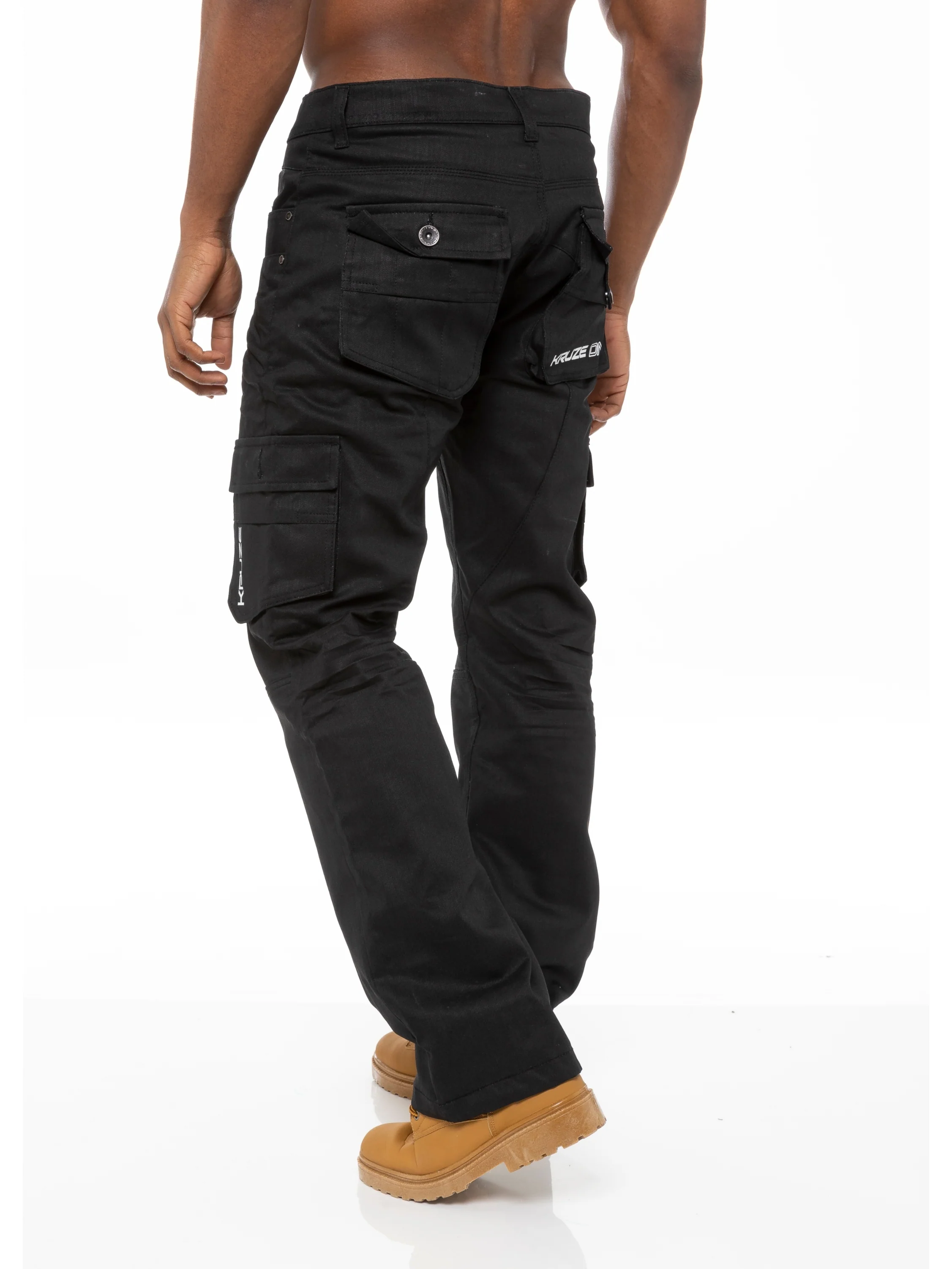 Kruze | Mens Cargo Combat Jeans - Image 8