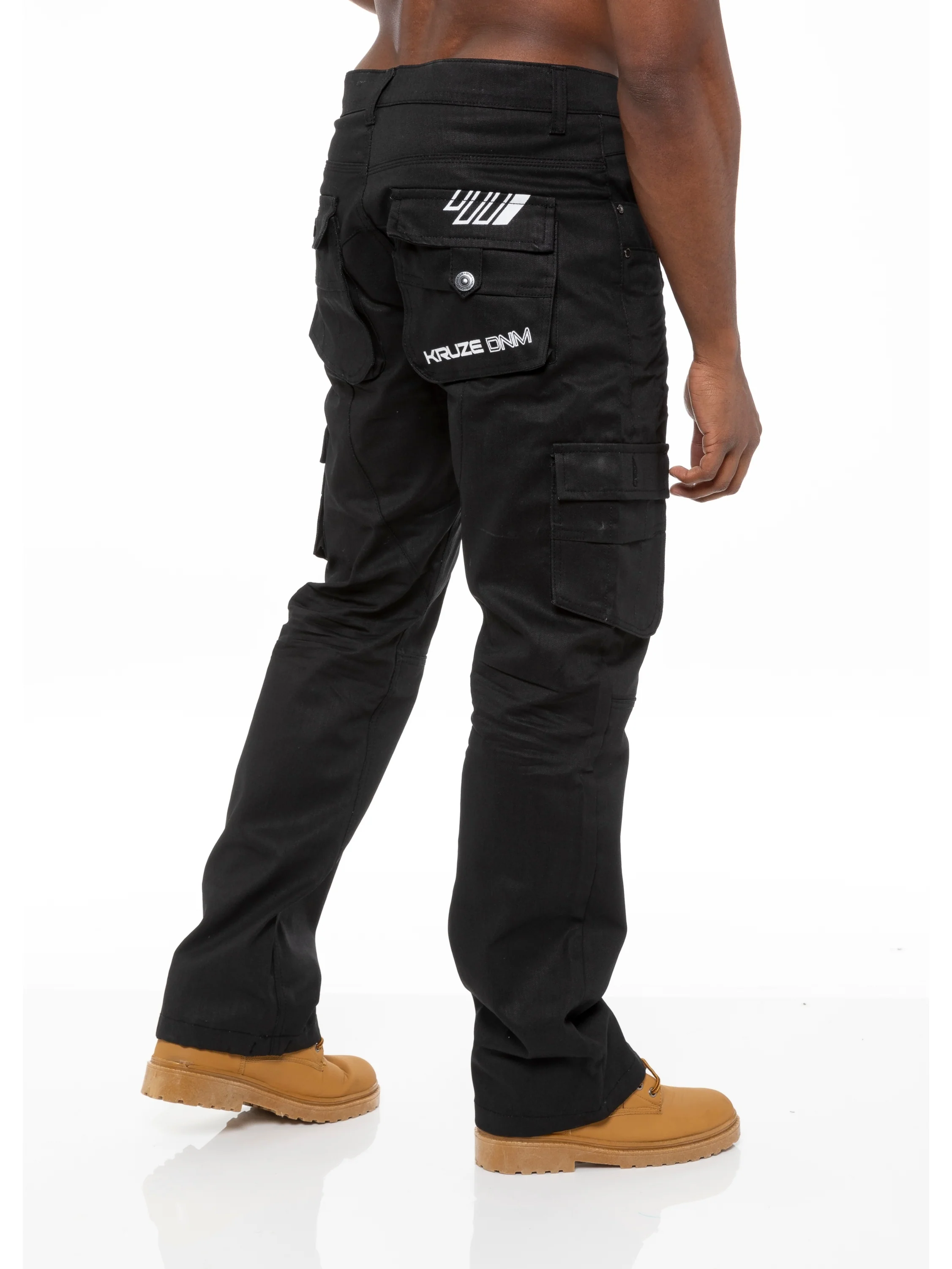 Kruze | Mens Cargo Combat Jeans - Image 9