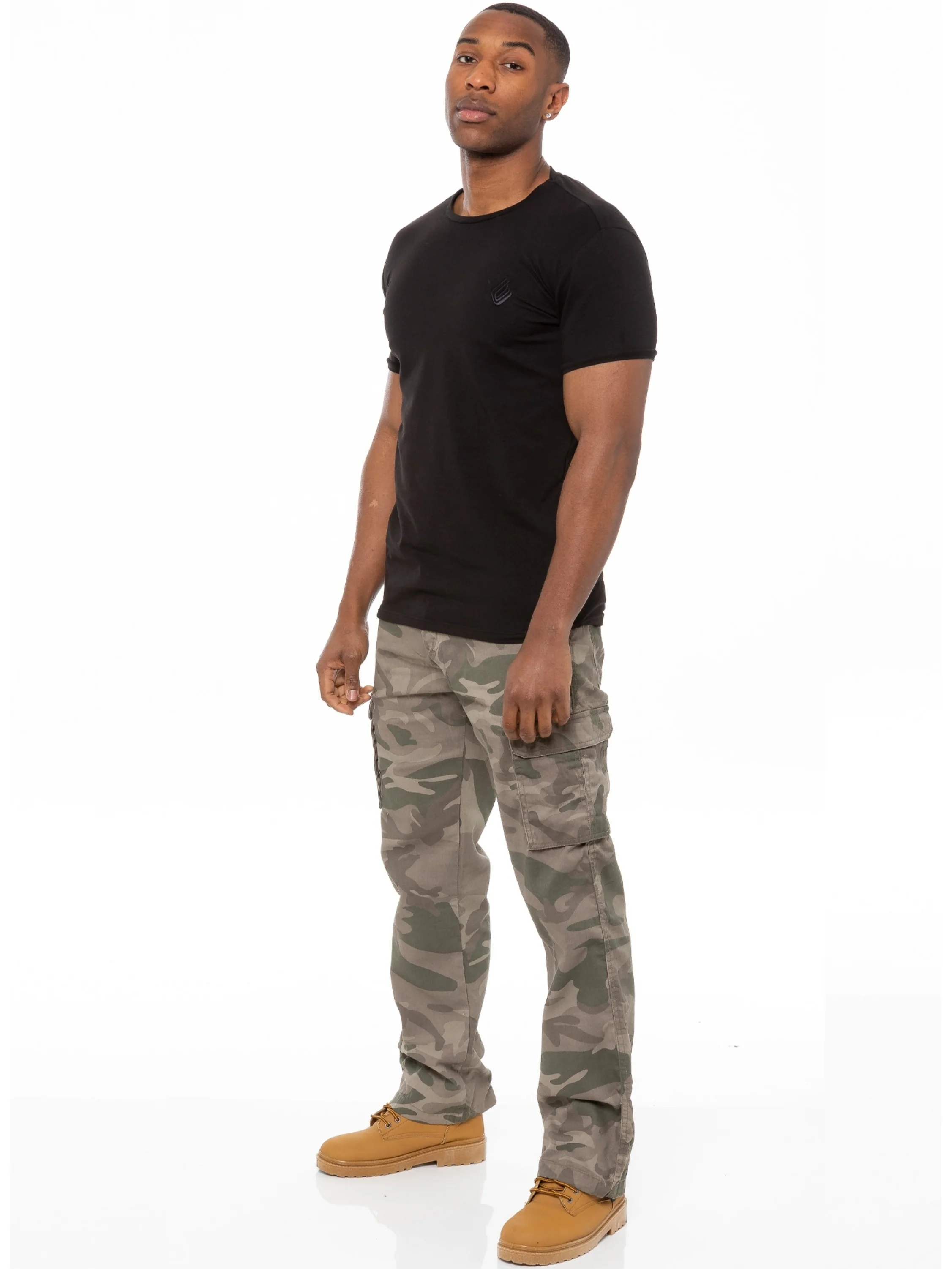 Kruze | Mens Cargo Camo Trousers - Image 12